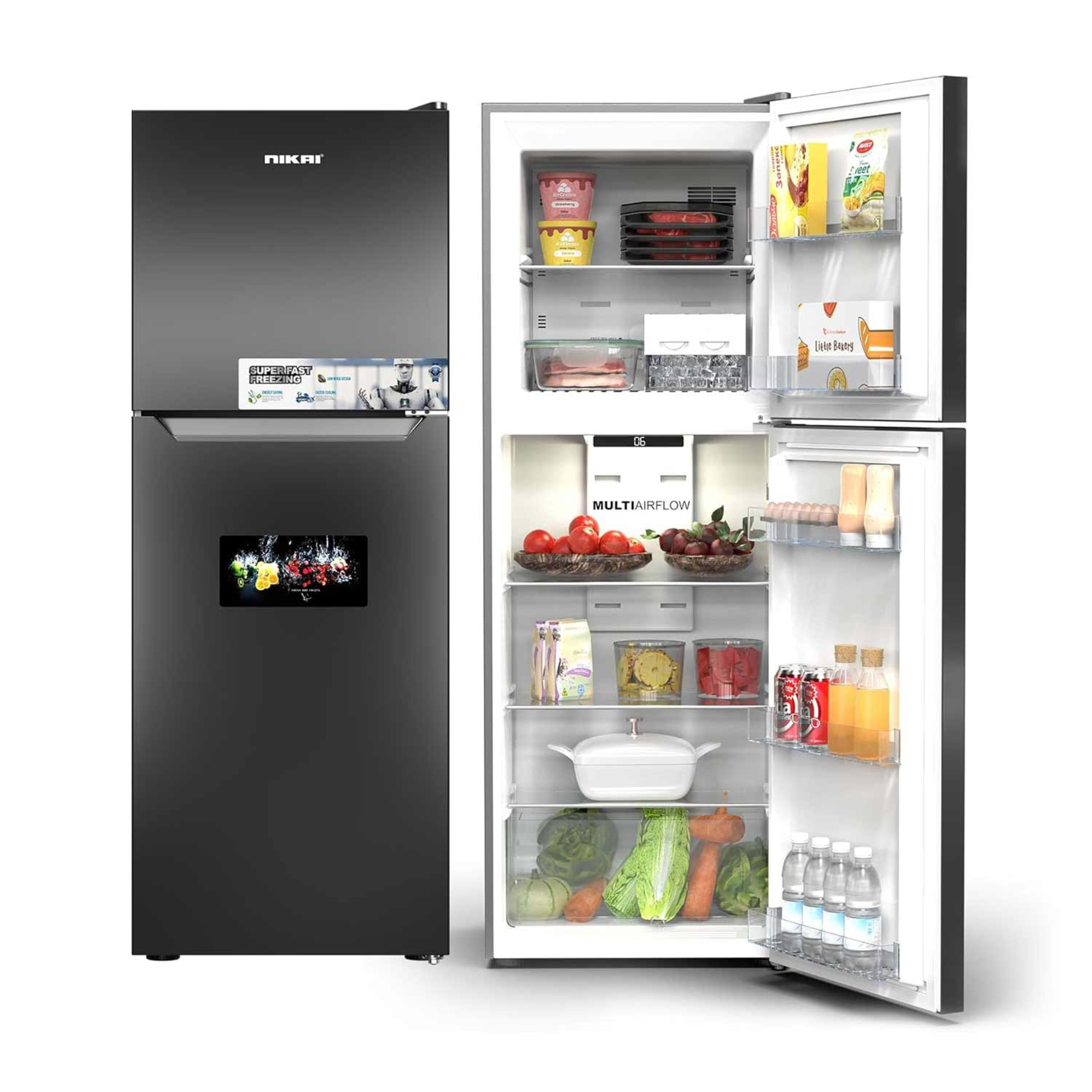 Nikai Top Mount No Frost Double Door 310ltr Nrf310fss