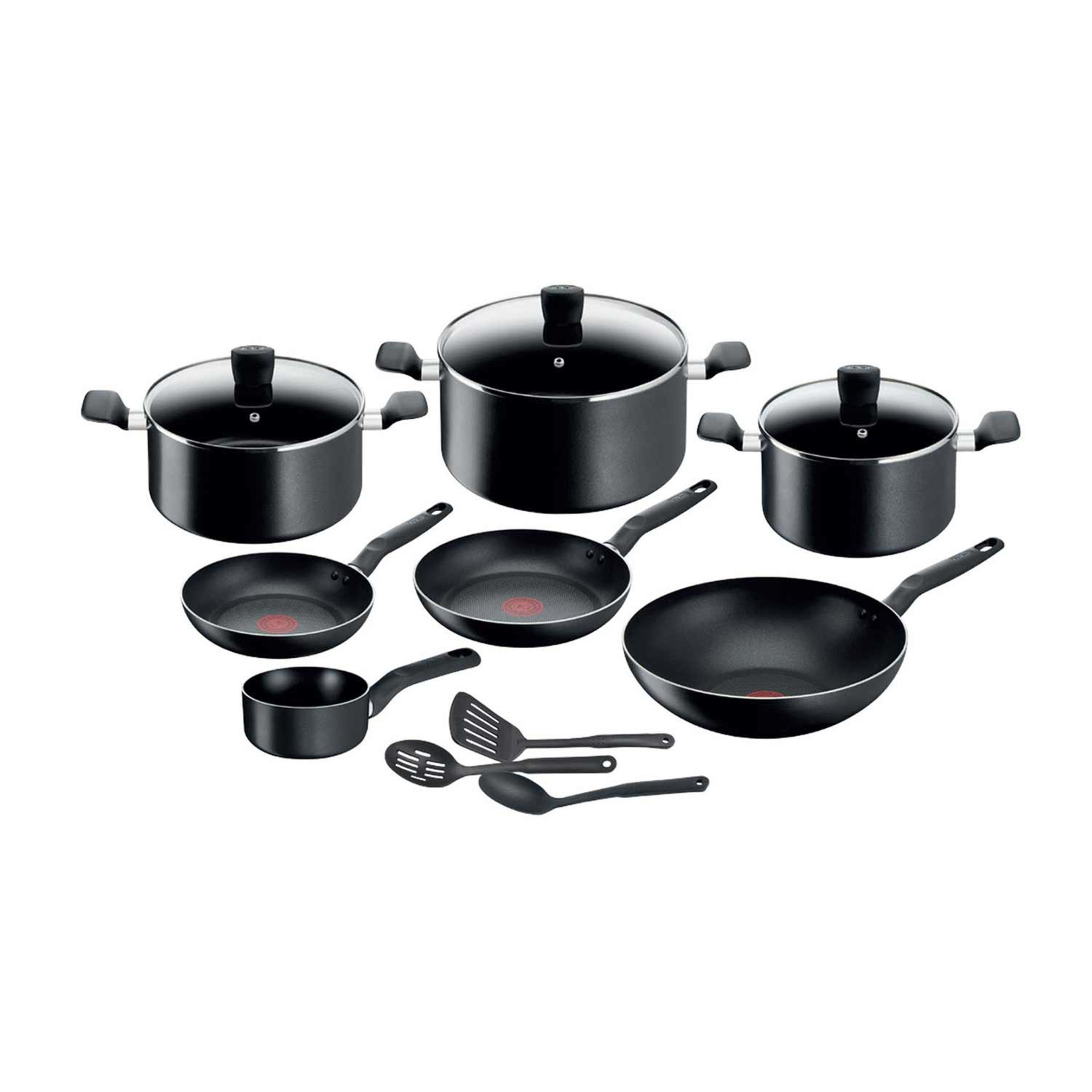 Tefal Supercook Cookware Set Black 13pcs B459sd85