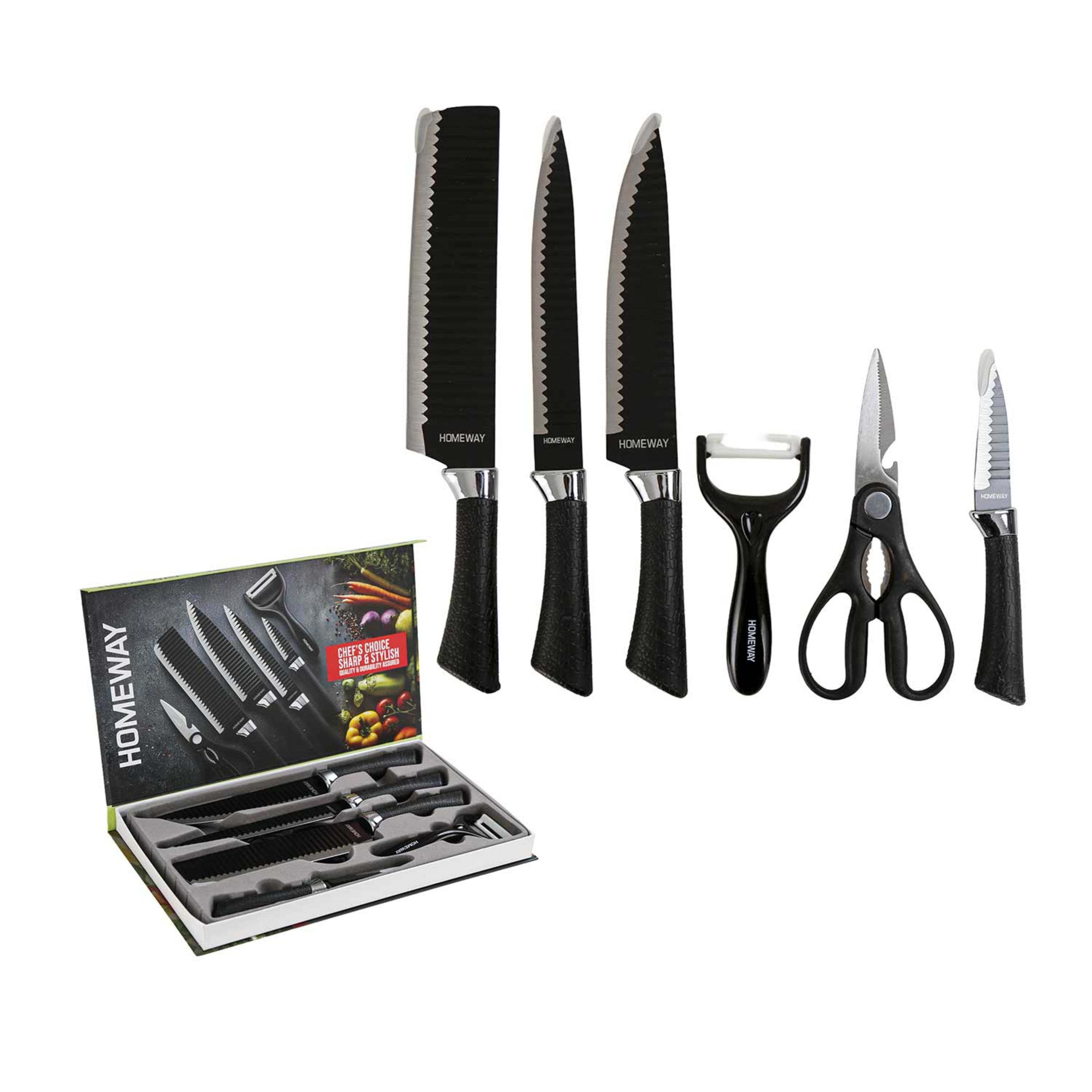 Homeway Stainless Steel Knife 6pcs Set Hw3977