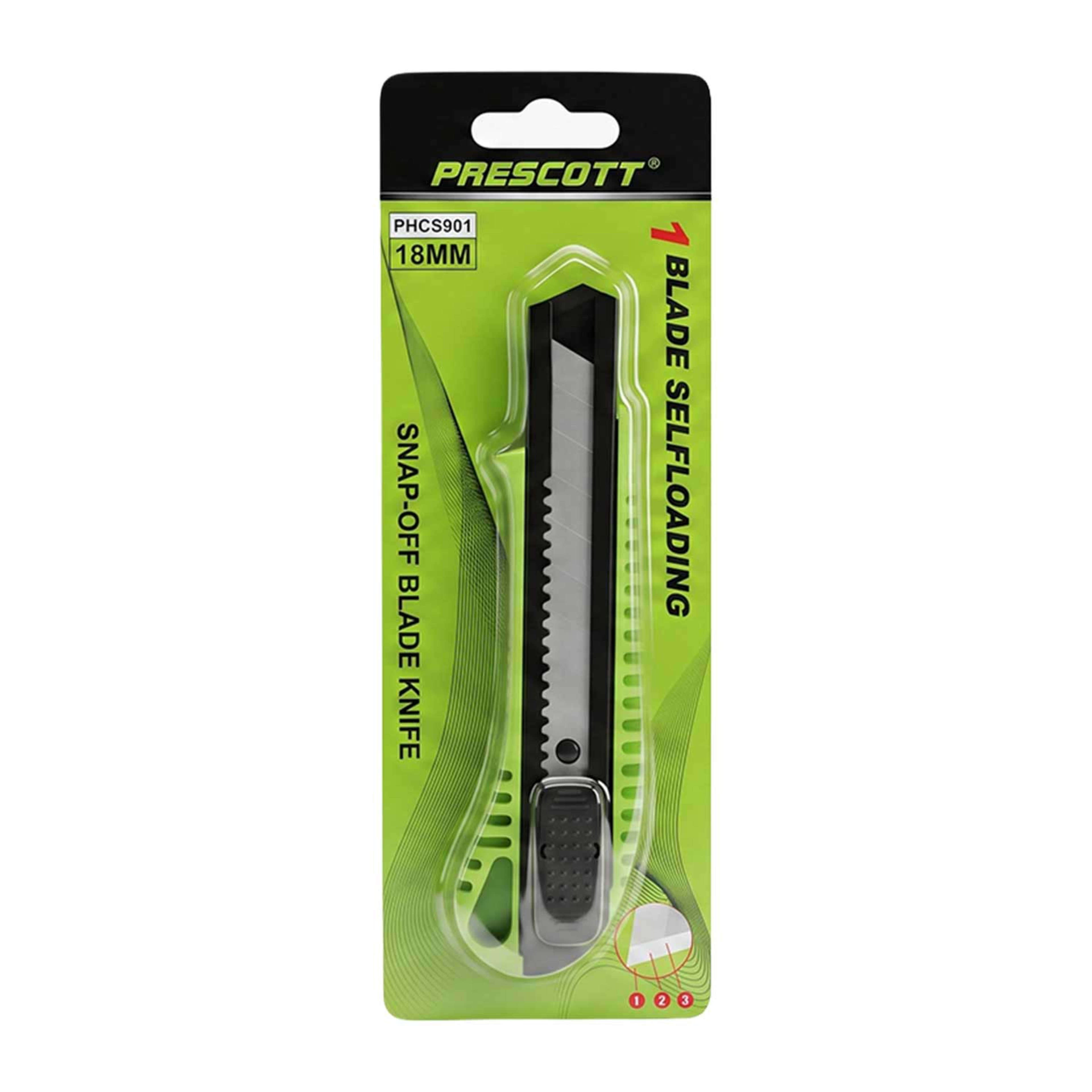 Prescott Snap Off Blade Knife 18mm Assorted Phcs801/phcs802