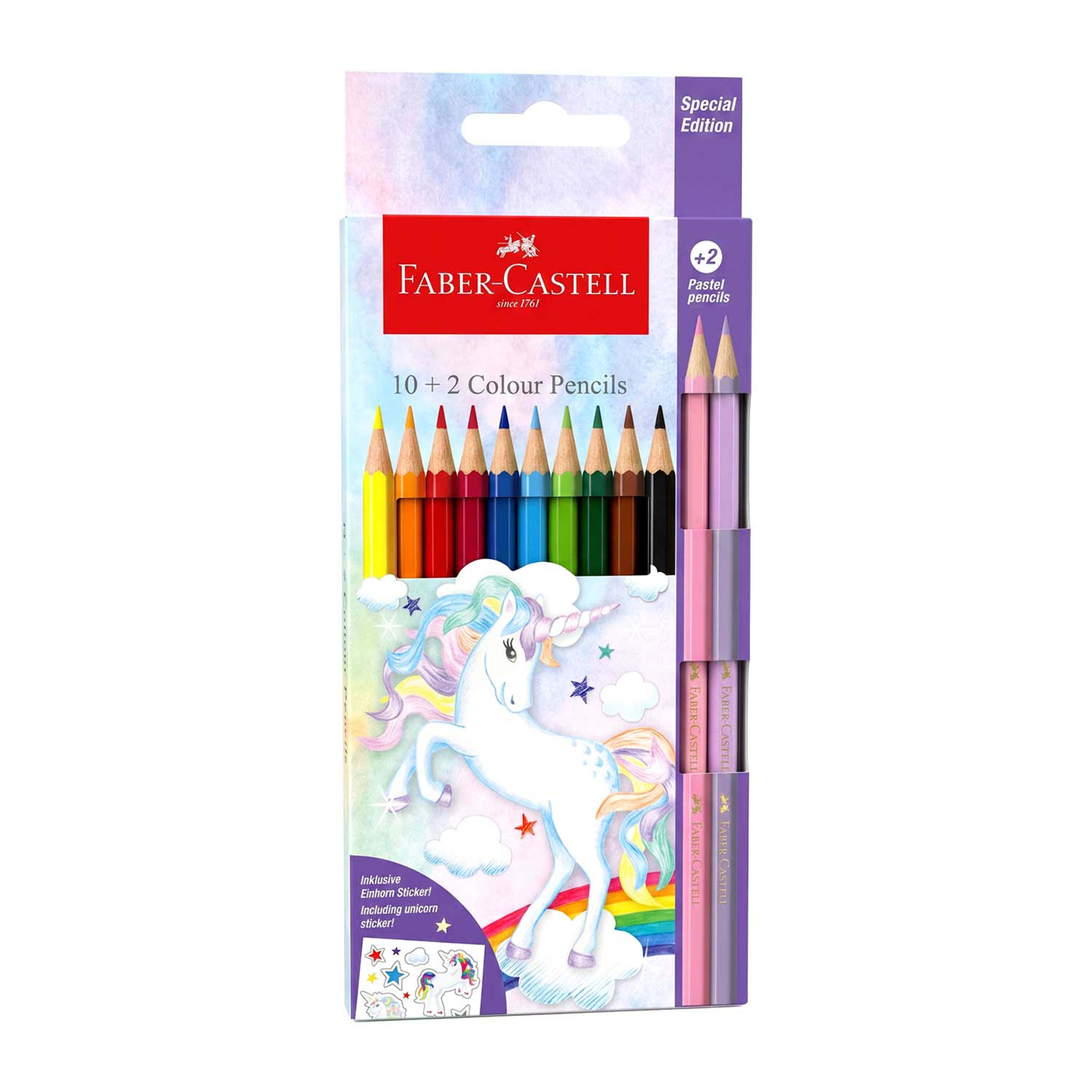 Faber-castell Unicorn Colour Pencils 10+2 Colour Fci115127