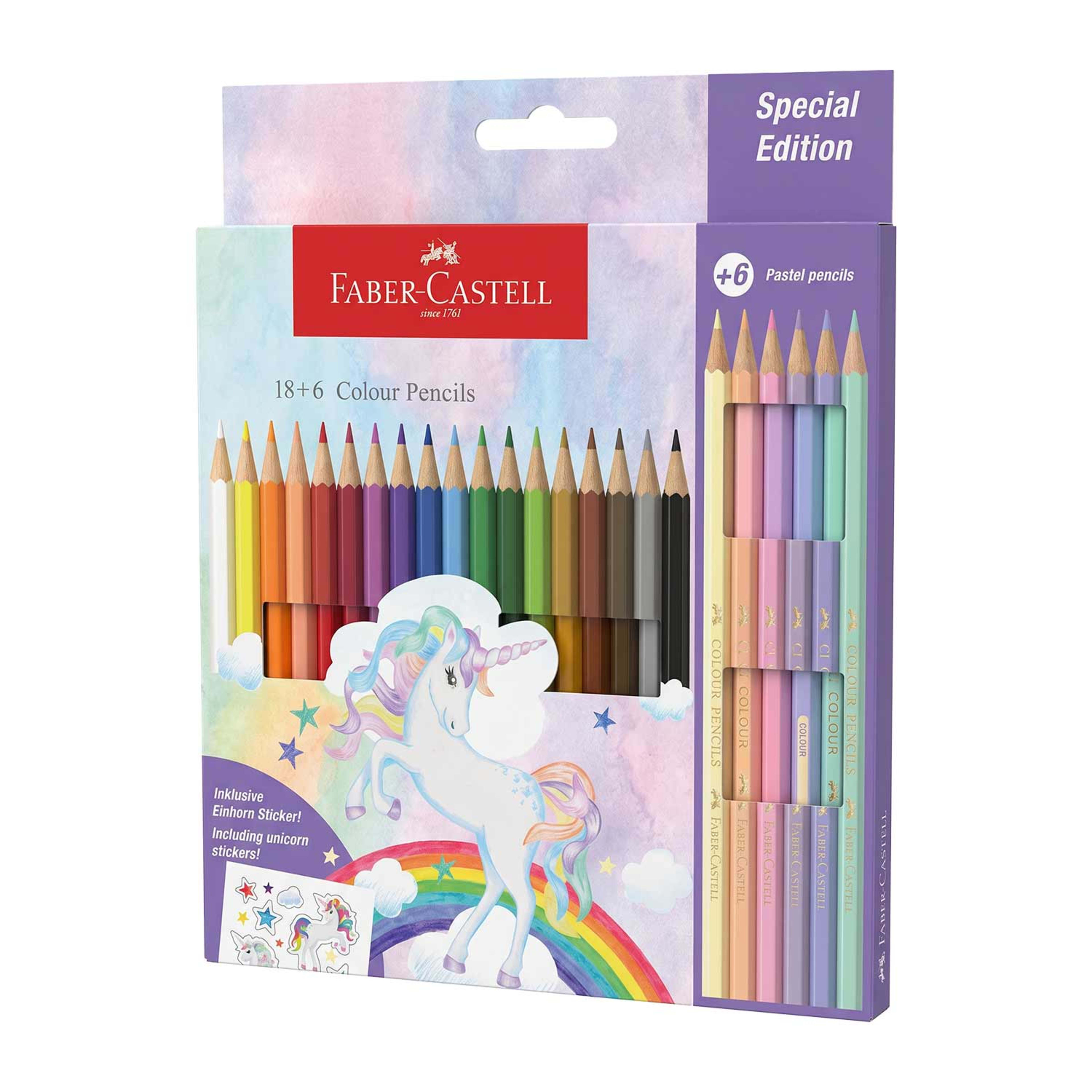 Faber-castell Unicorn Colour Pencils 18+6 Colour Fci115128