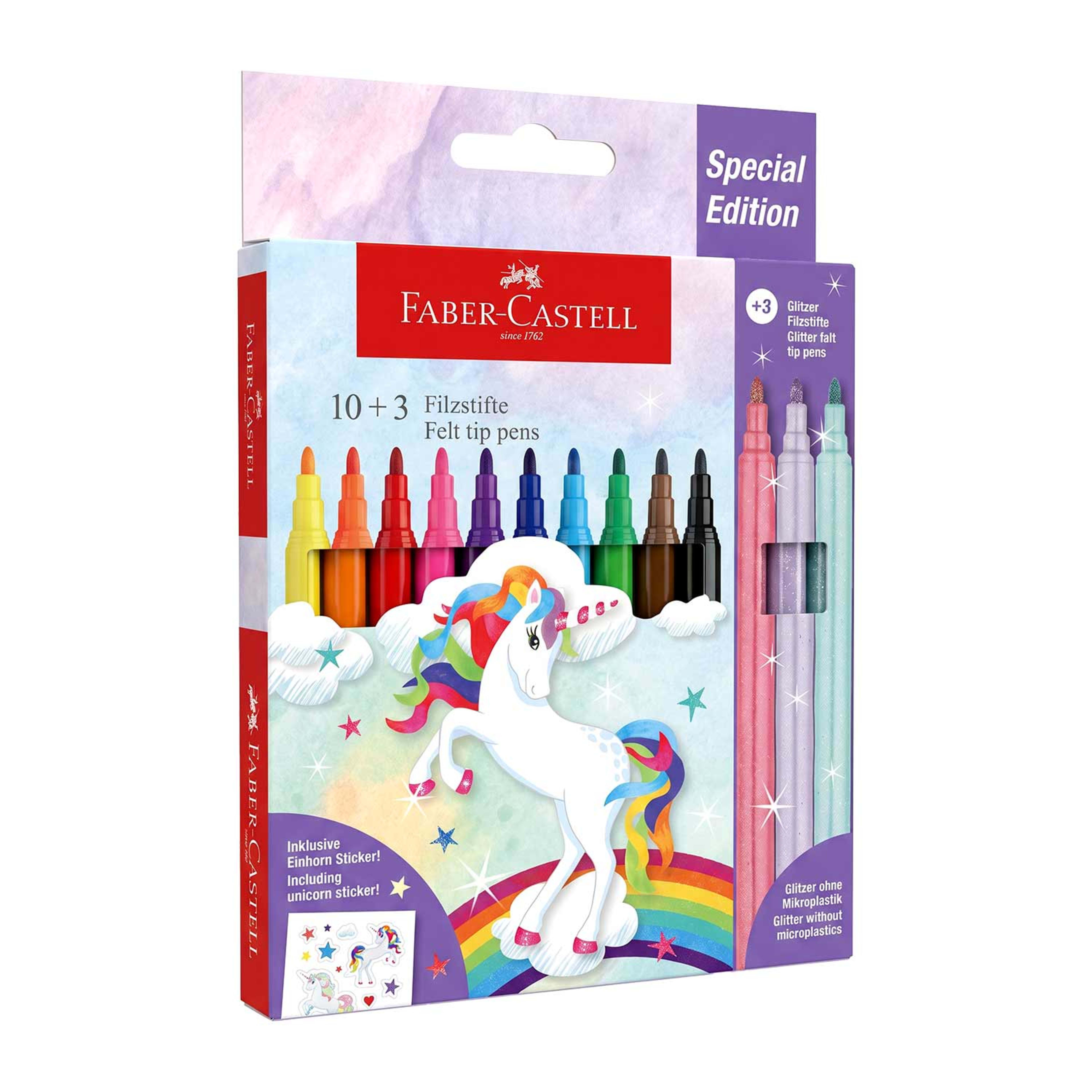 Faber-castell Unicorn Felt Tip Pen 10 + 3 Colour