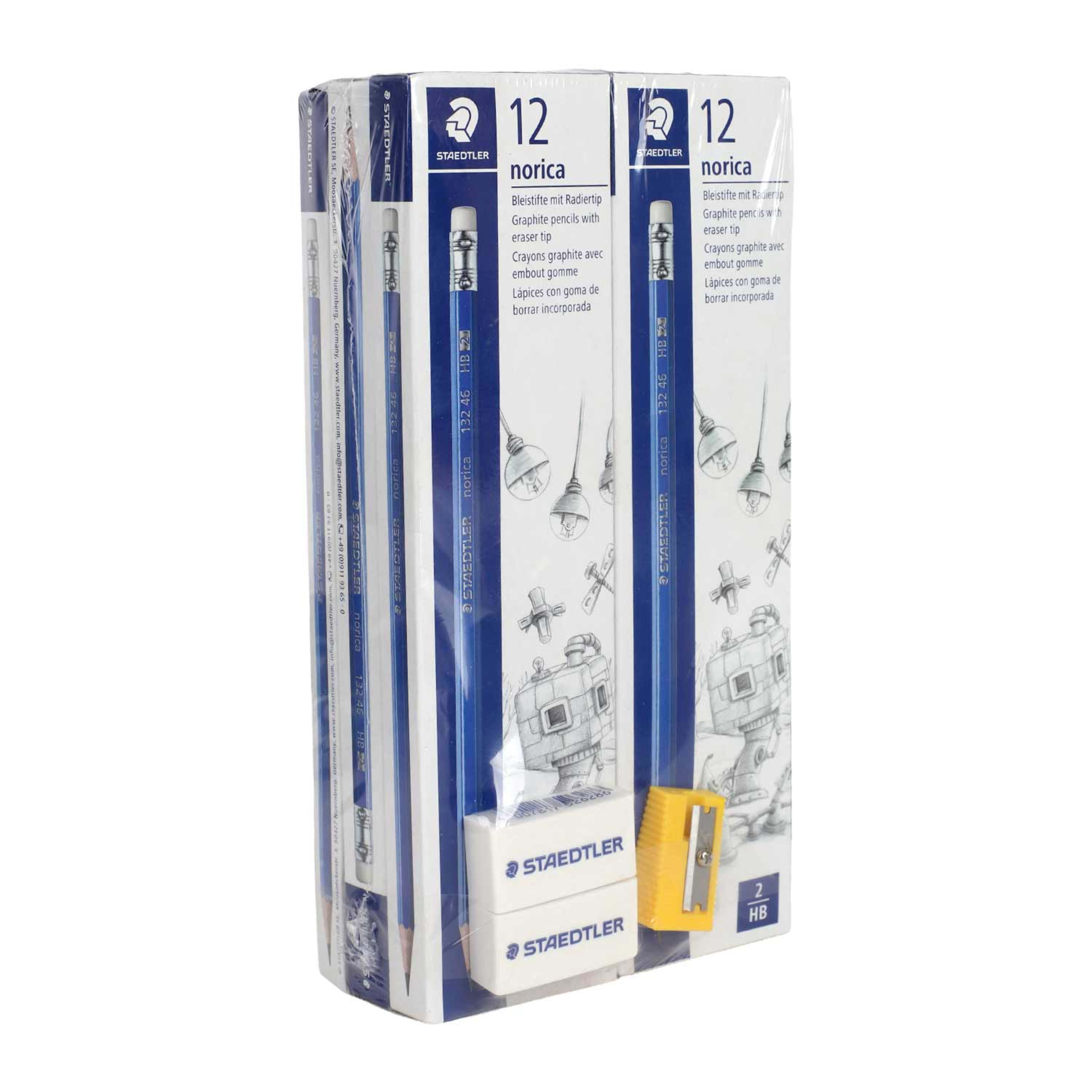Staedtler Norica Pencil 12'sx6pkt+eraser 2pcs