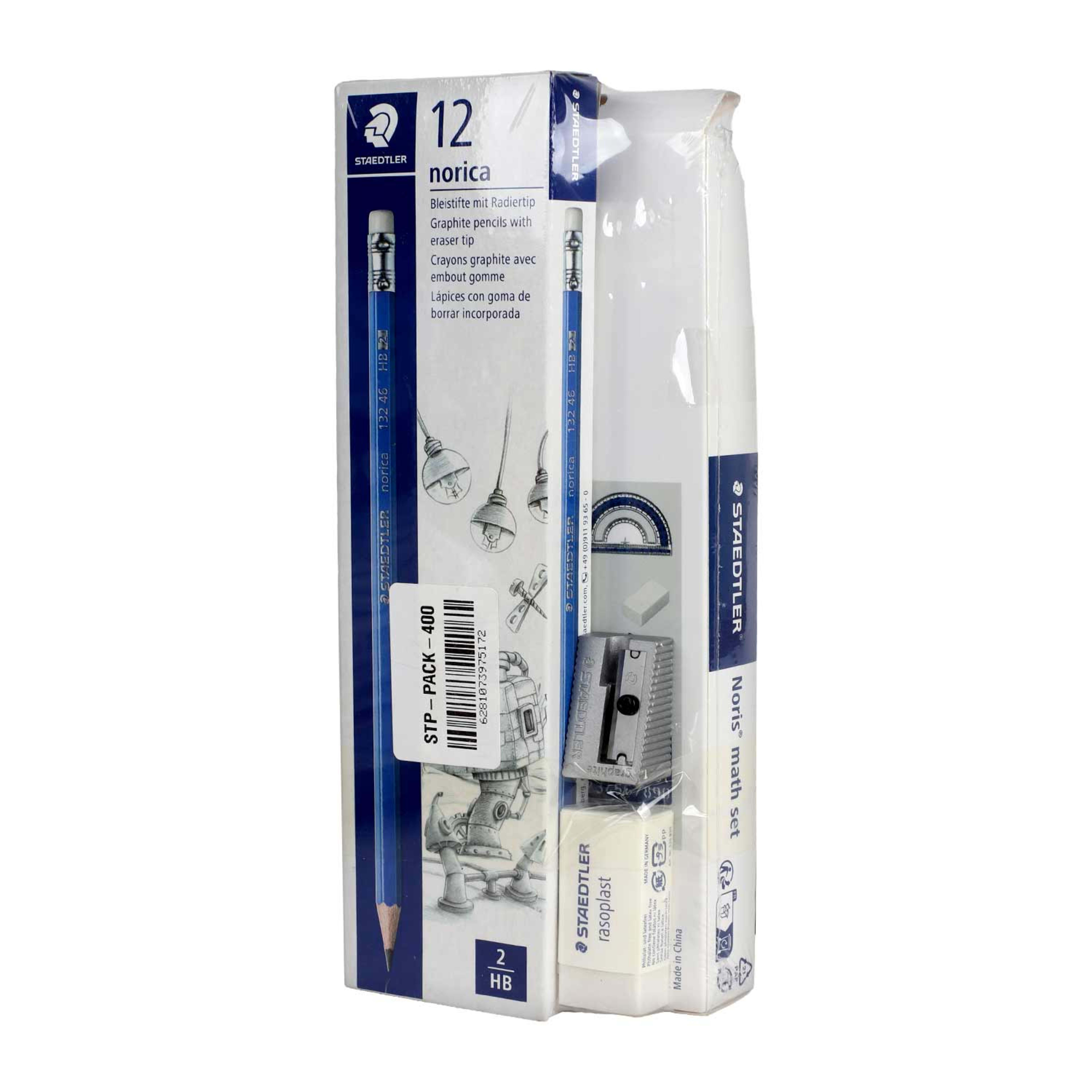 Staedtler Norica Pencil 12pcs+math Set +sharpener+eraser Rstp-pack-400