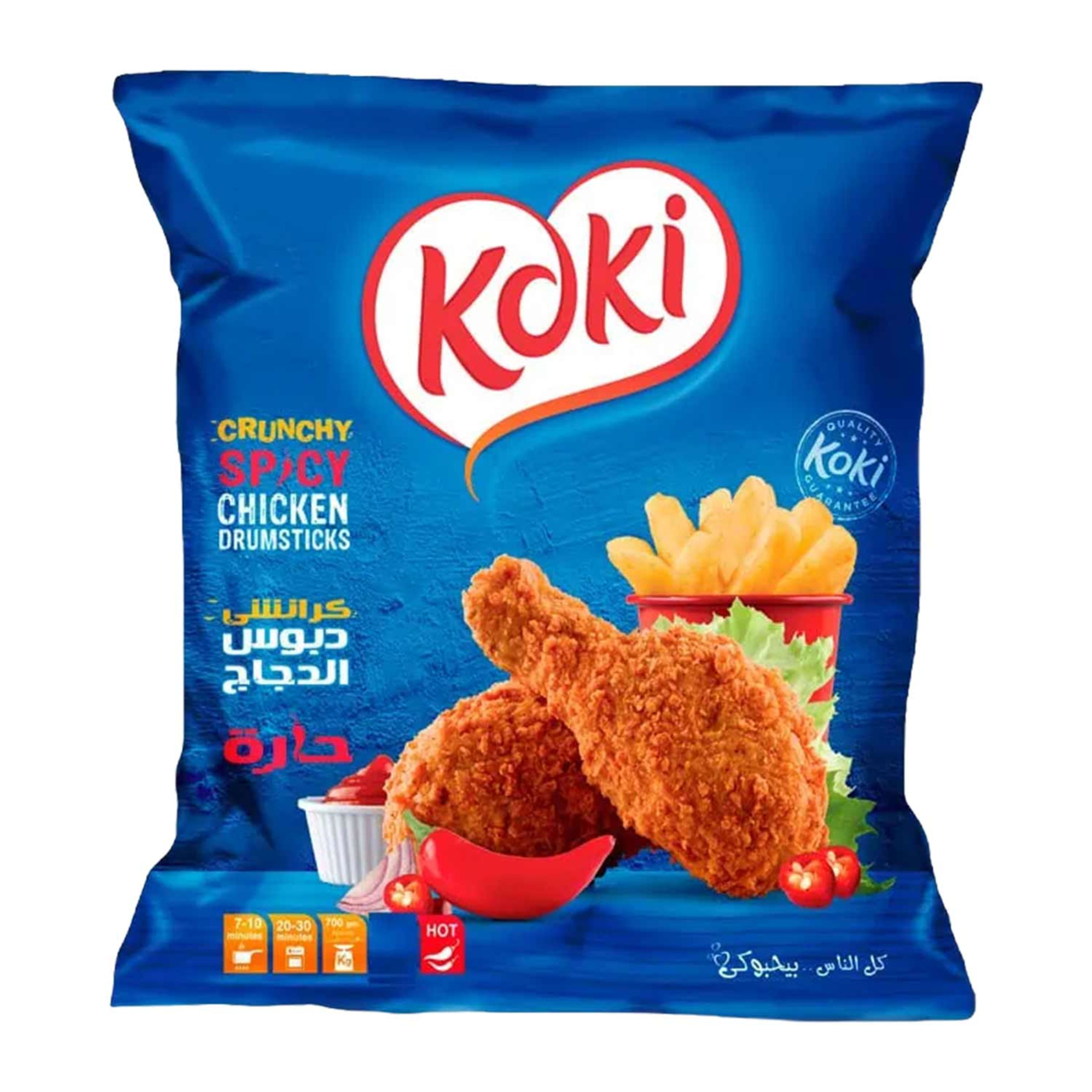 Koki Crunchy Spicy Chicken Drumsticks with Fries Hot 700gm