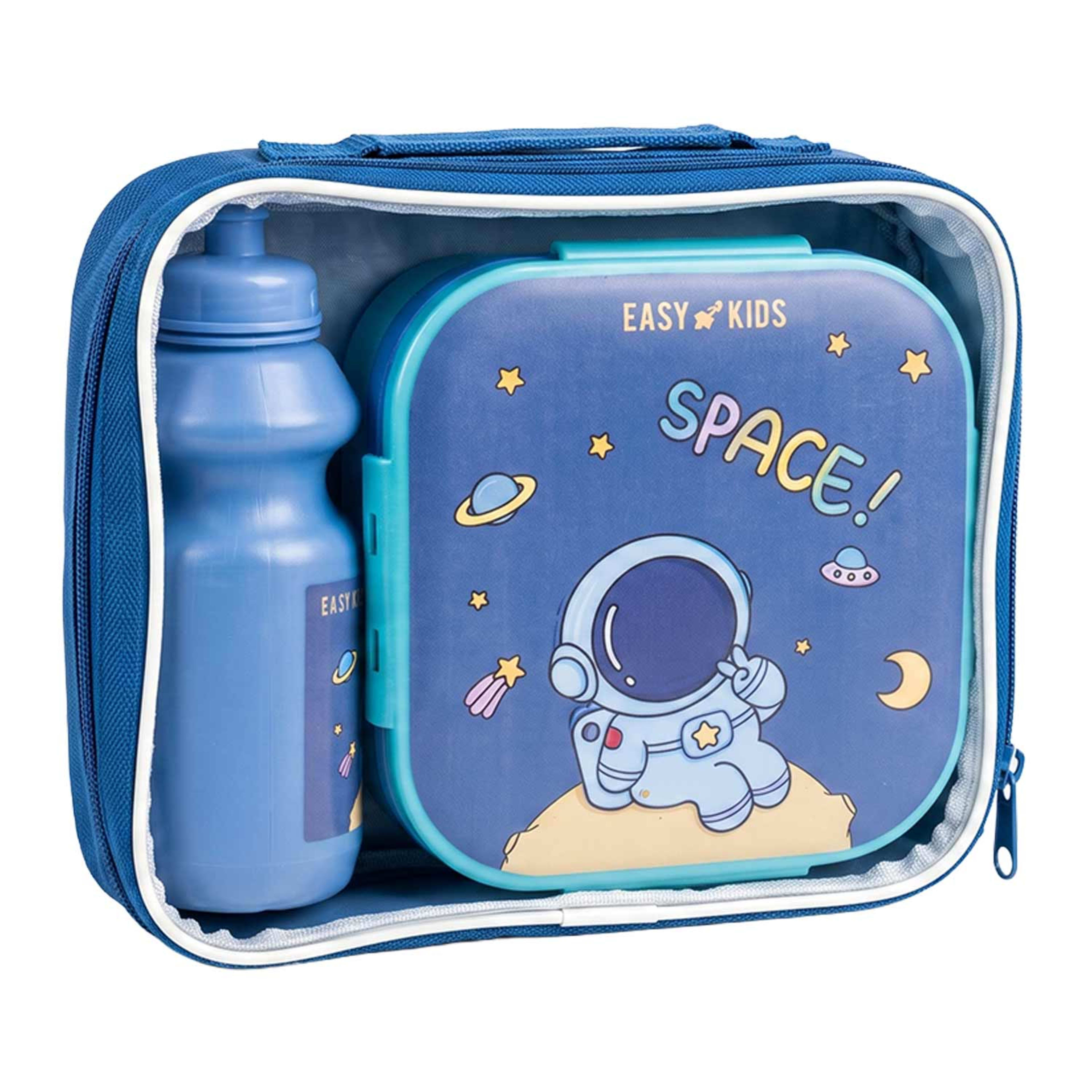 Eazy Kids Bts3 Lunchbx &botle W/bag Space Blu Ez_3in1ss_spbu