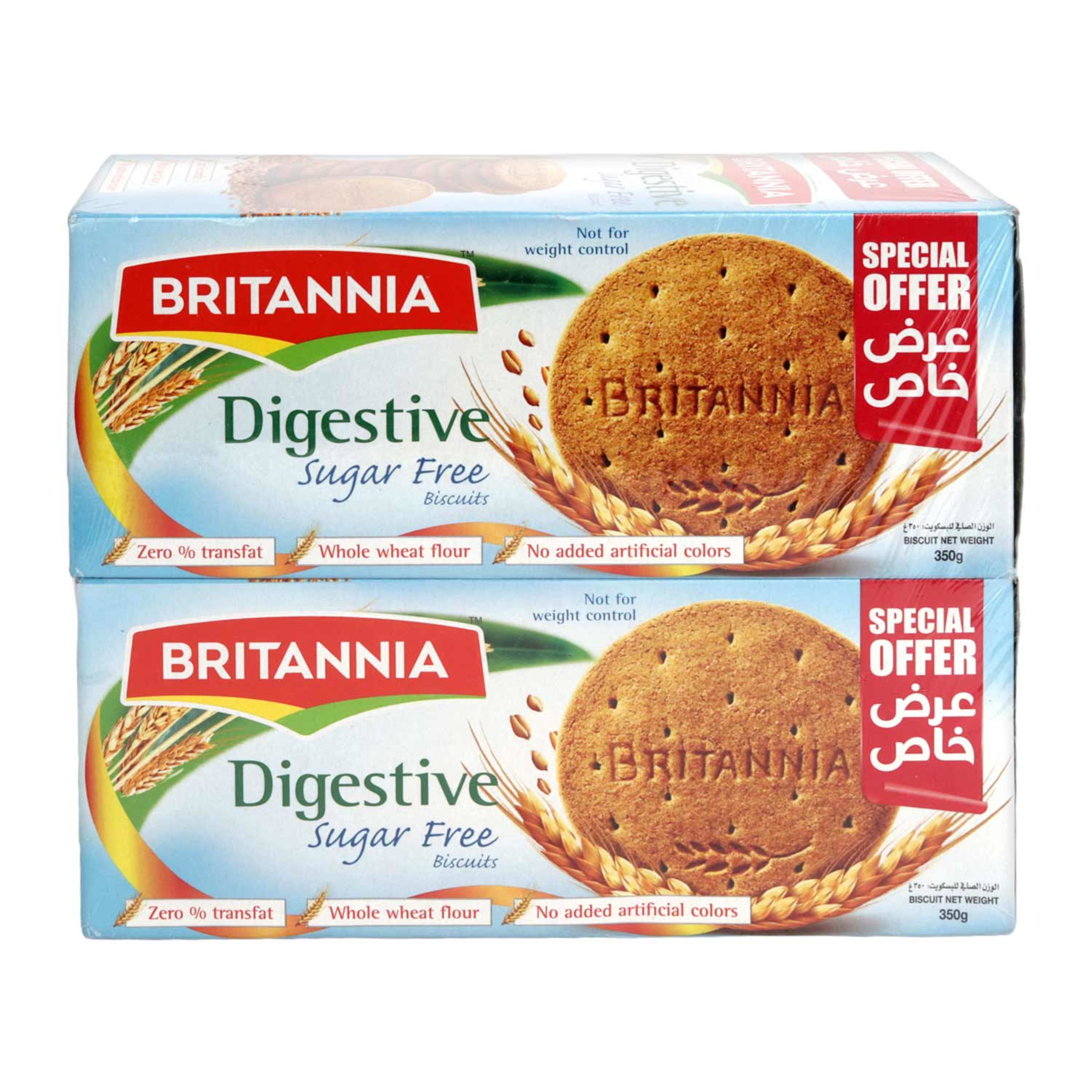 Britannia Sugar Free Digestive Biscuit 2x350gm Promo