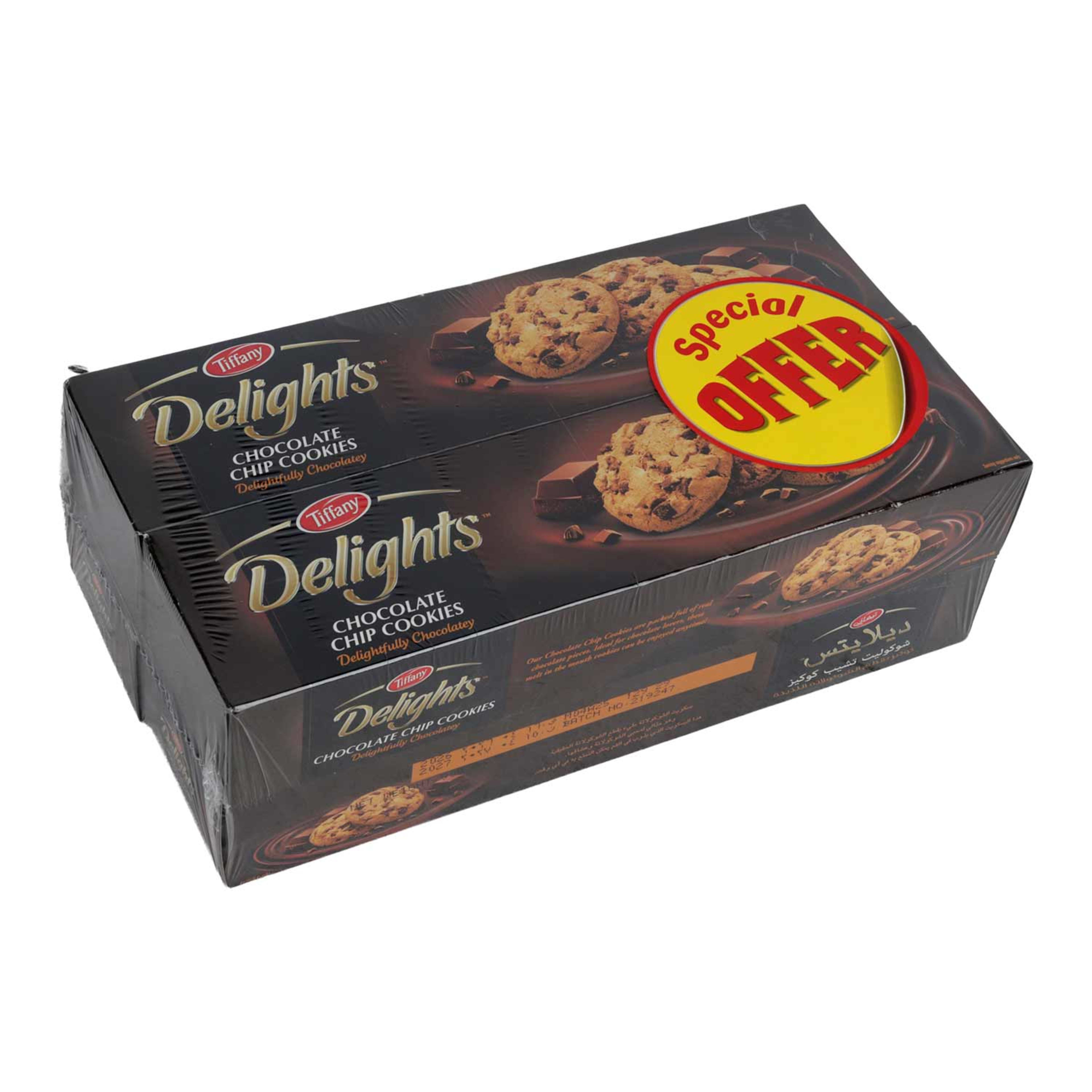 Tiffany Delights Chocolate Chip Cookies 4x90gm Promo