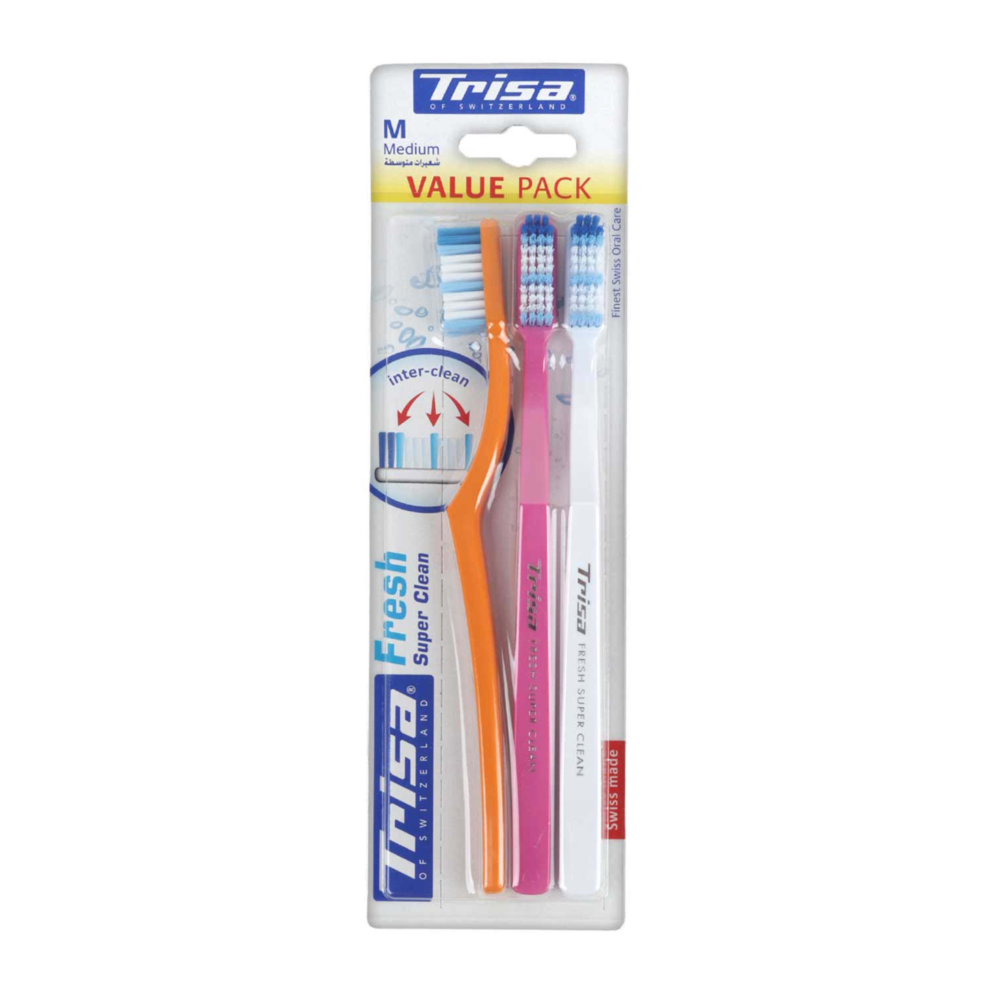Trisa Fresh Toothbrush Medium 3pcs