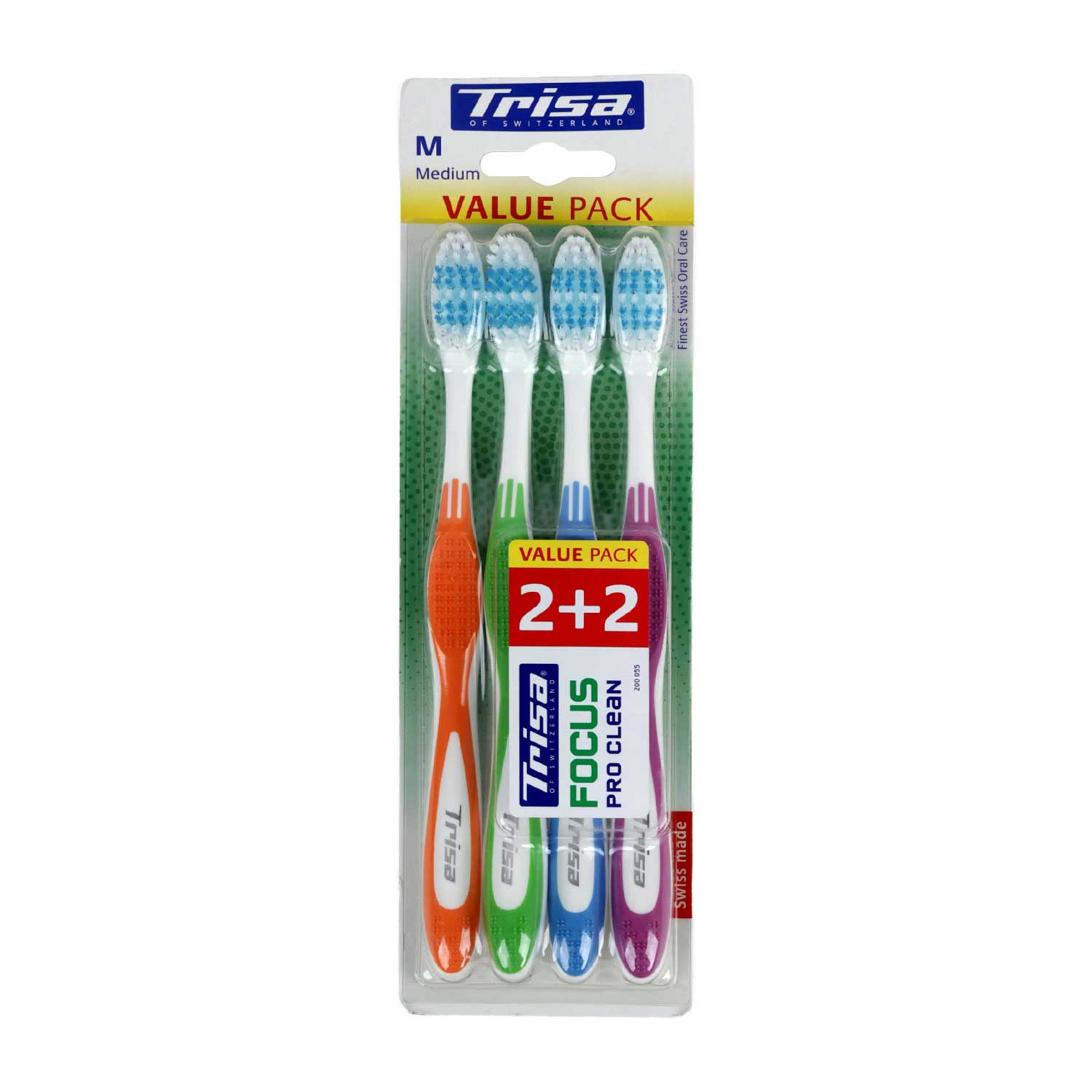 Trisa Focus Toothbrush Medium 2+2 Free Super Promo