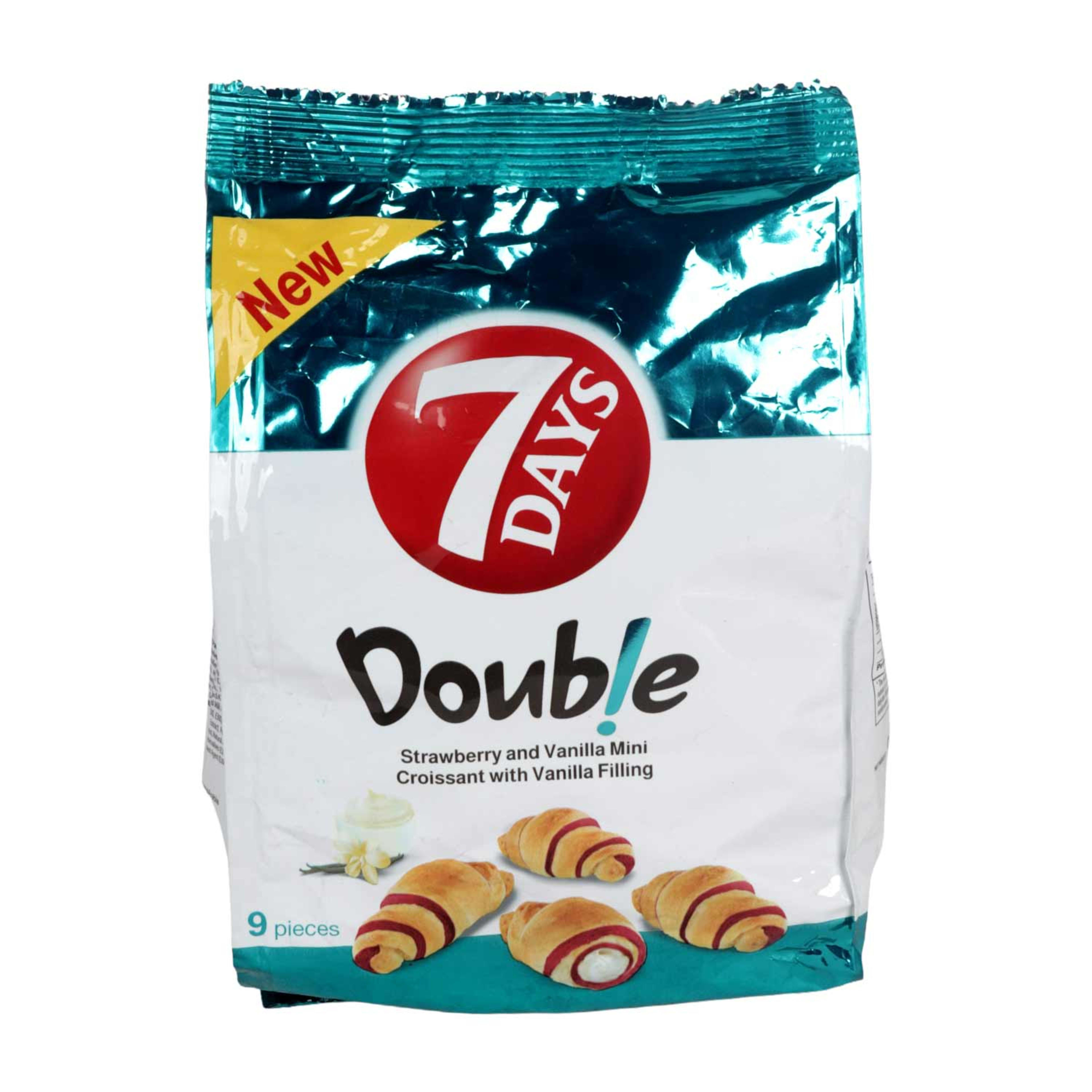 7days Double Mini Croissant with Strawberry & Vanilla Filling 90gm