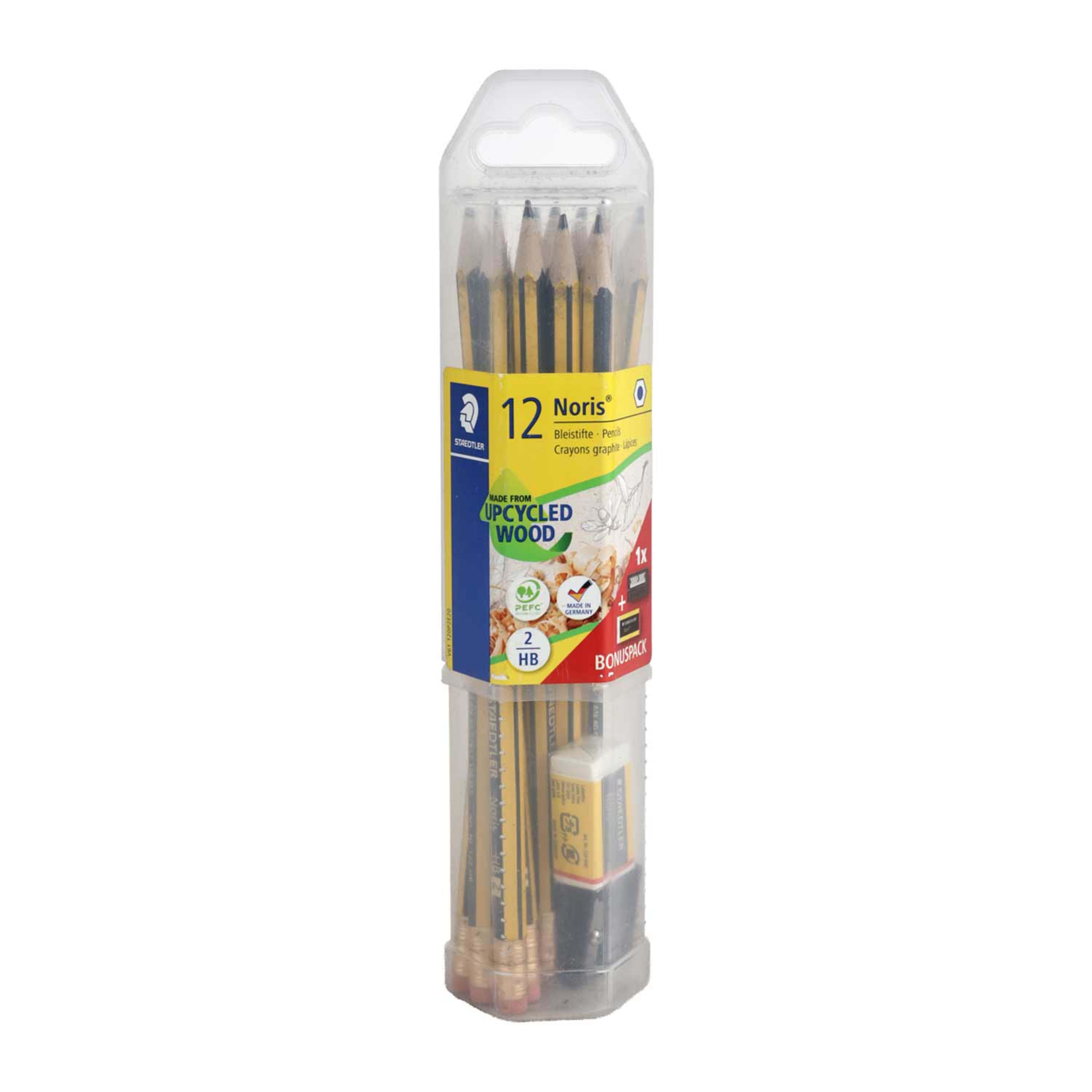 Staedtler Noris 12 Pencils with Sharpener Eraser St-61-122h