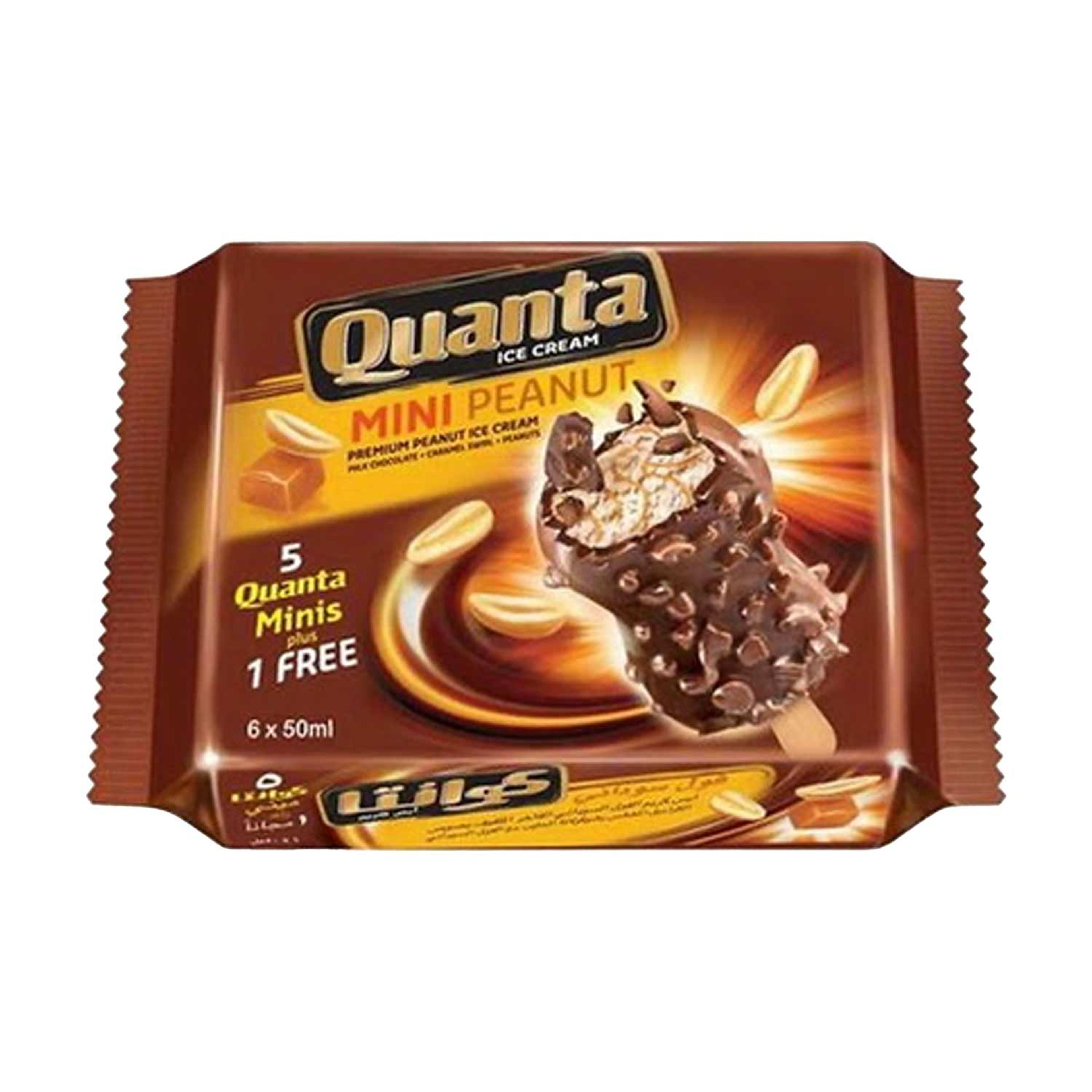 Quanta Mini Peanut Ice Cream Sticks 6x50ml