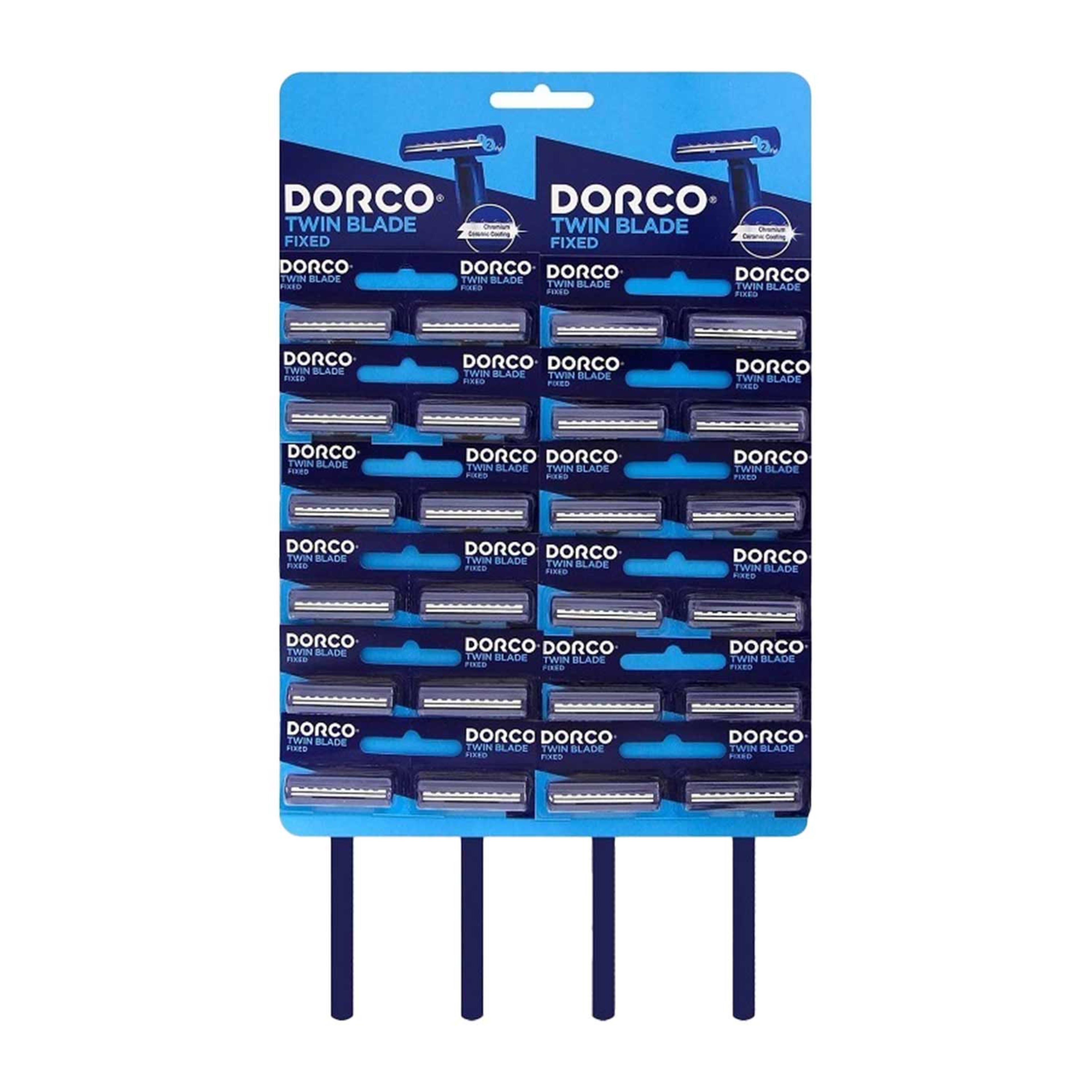 Dorco Twin Blade Long Handle Disposable Razor 24pcs