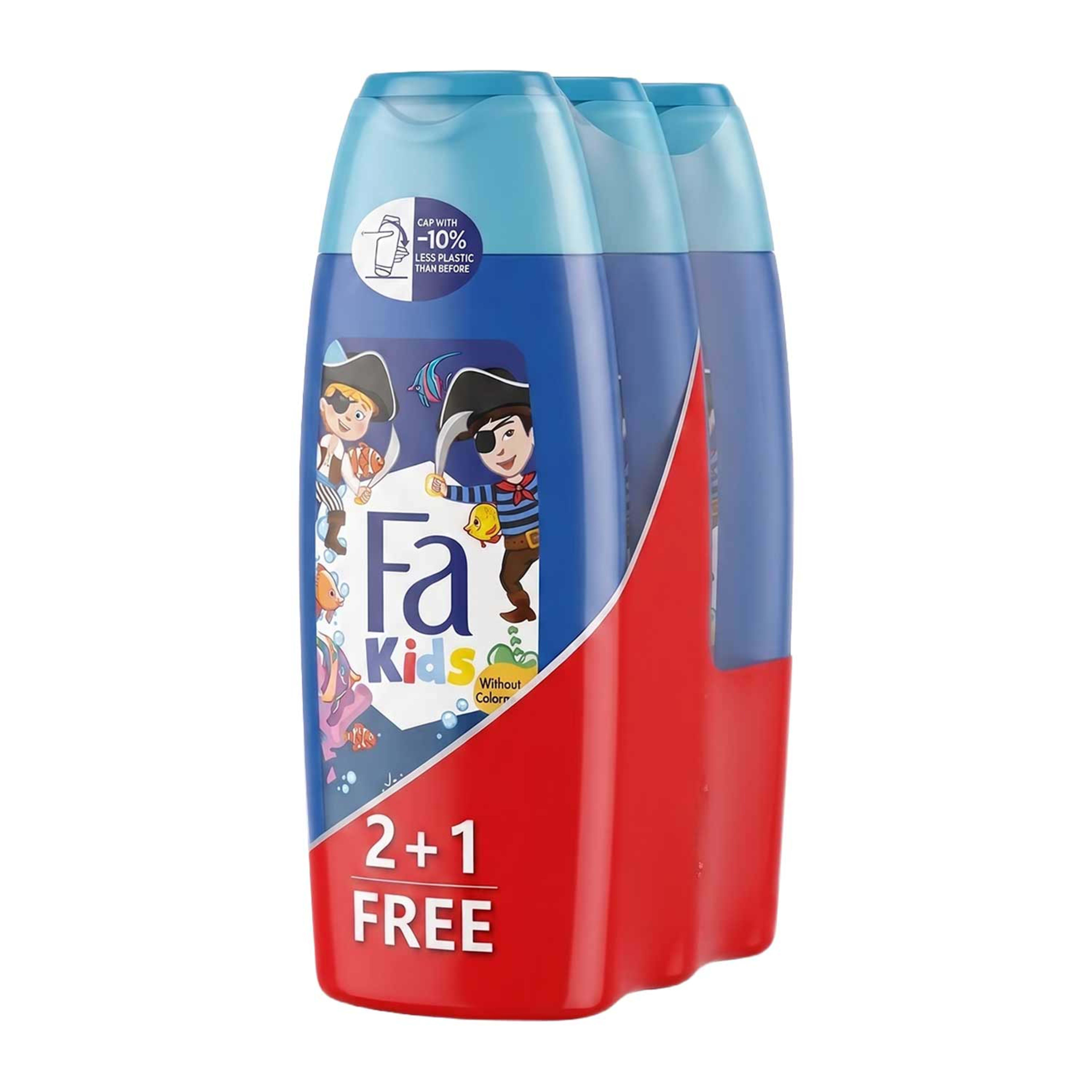 Fa Kids Shower Gel & Shampoo Pirate Blue Boys 250ml 2+1free Promo - image 2