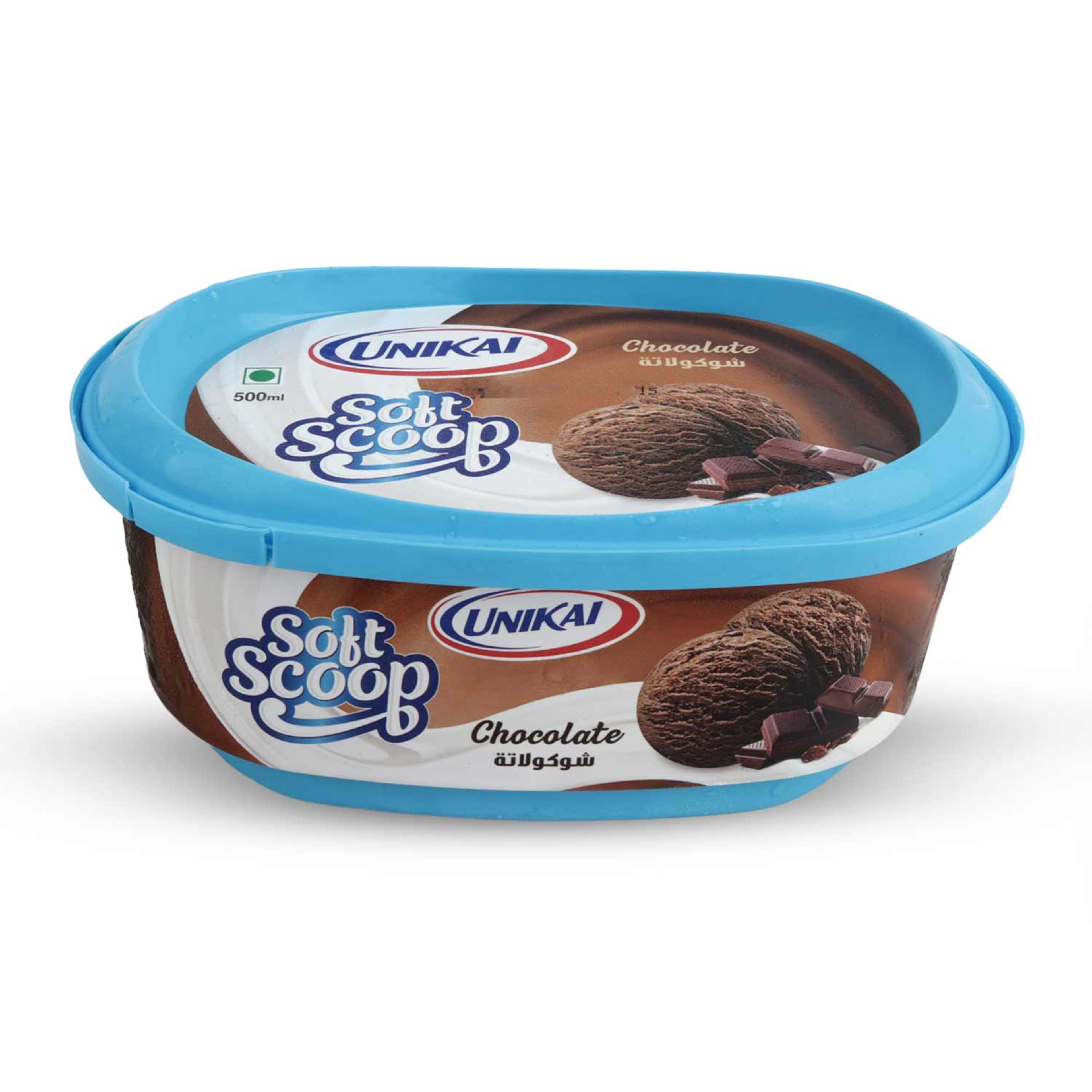 Unikai Soft Scoop Chocolate Ice Cream Tub 500ml