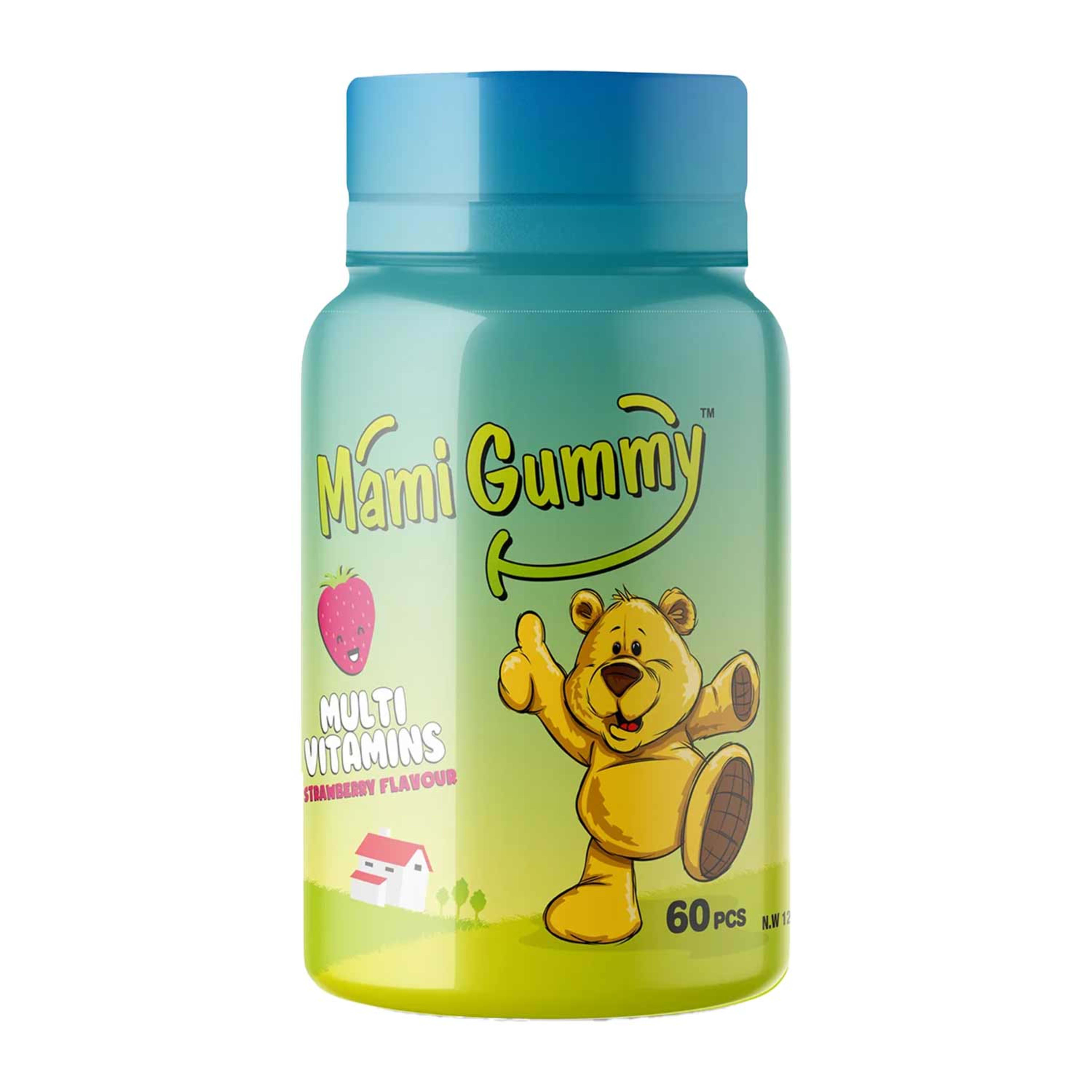 Mami Gummy Multivitamins Pectin Gummy Bears Strawberry Flavour 60pcs 120gm