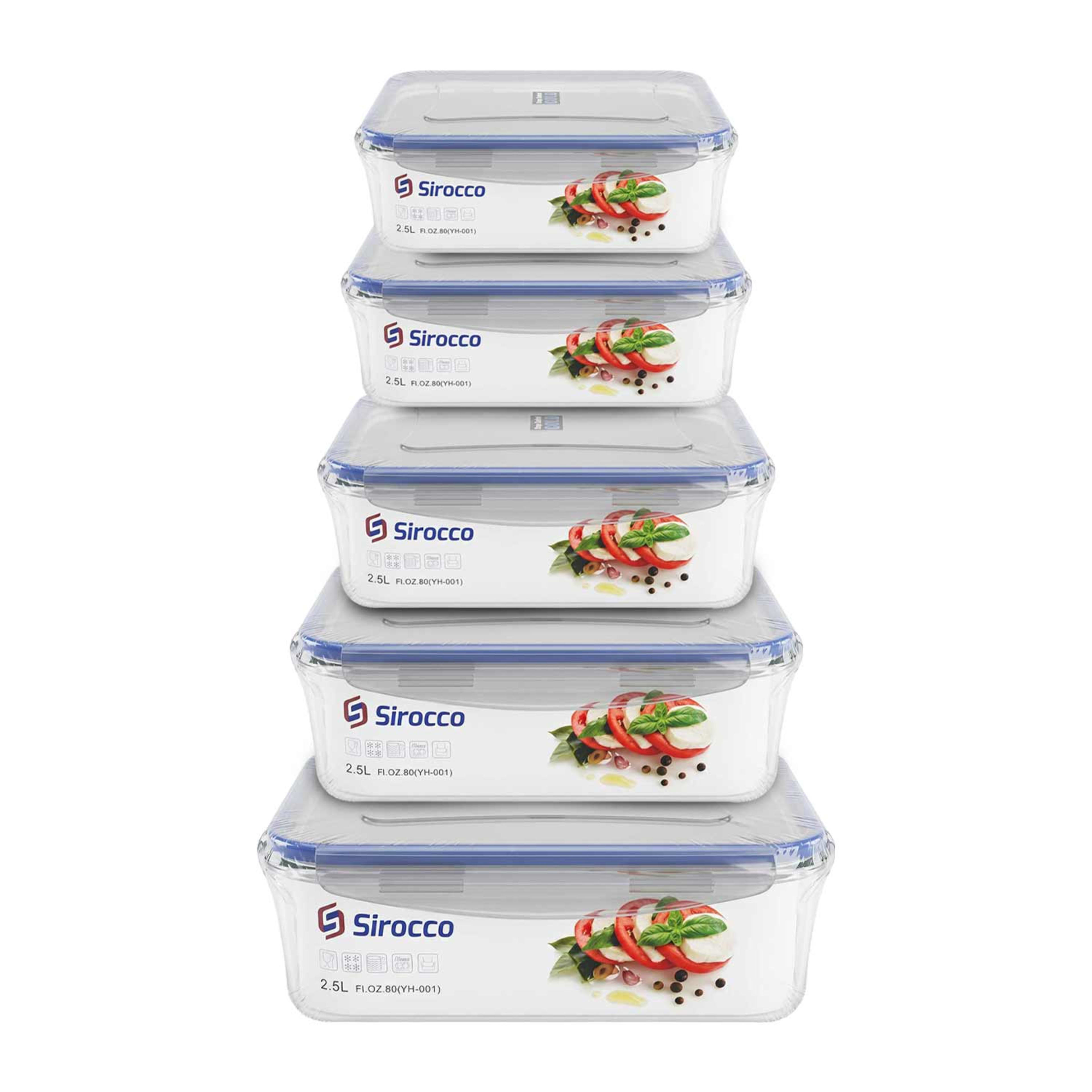 Sirocco Food Container 5pcs Mb004