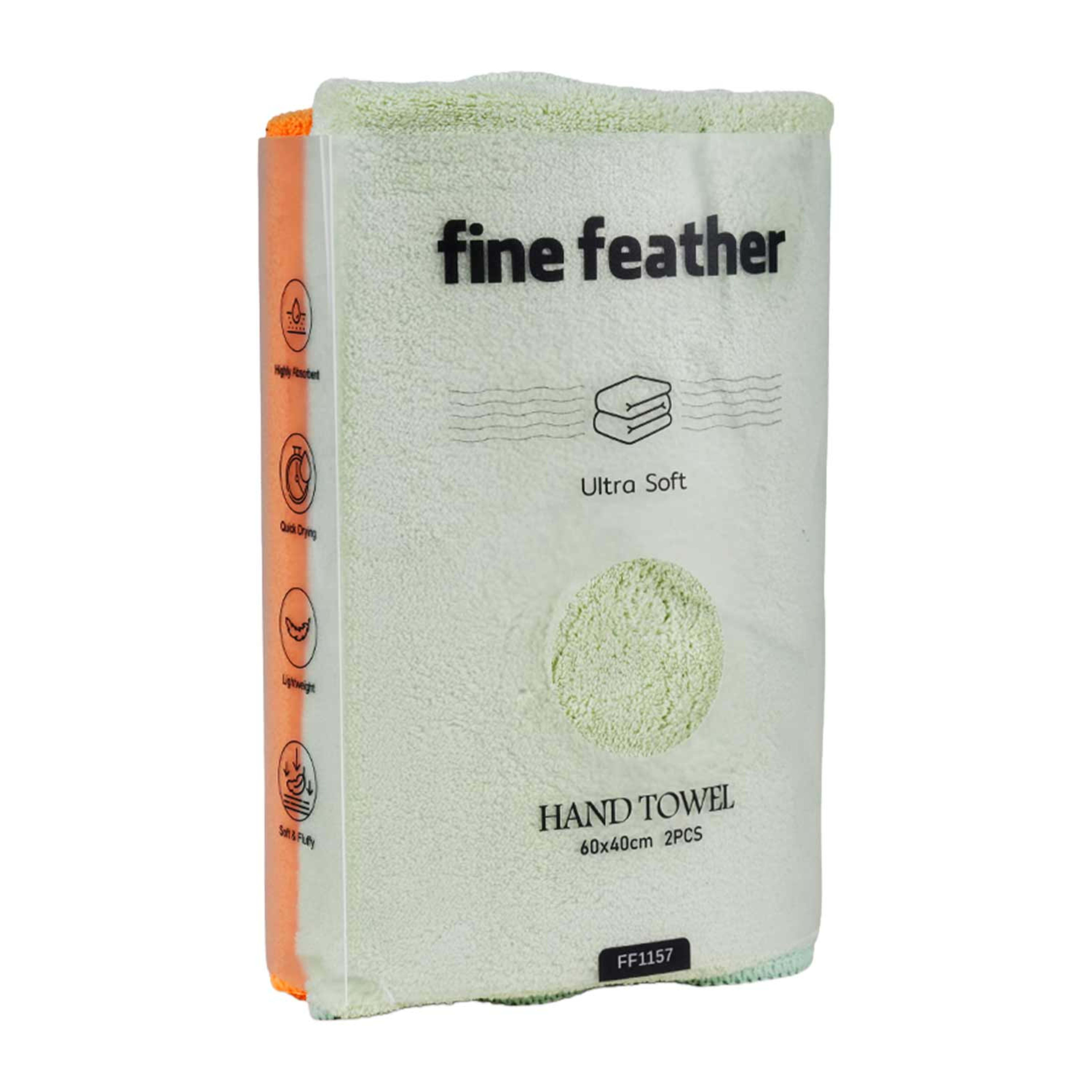 Fine Feather Hand Towel 40x60cm 2pcs Set Ff1157