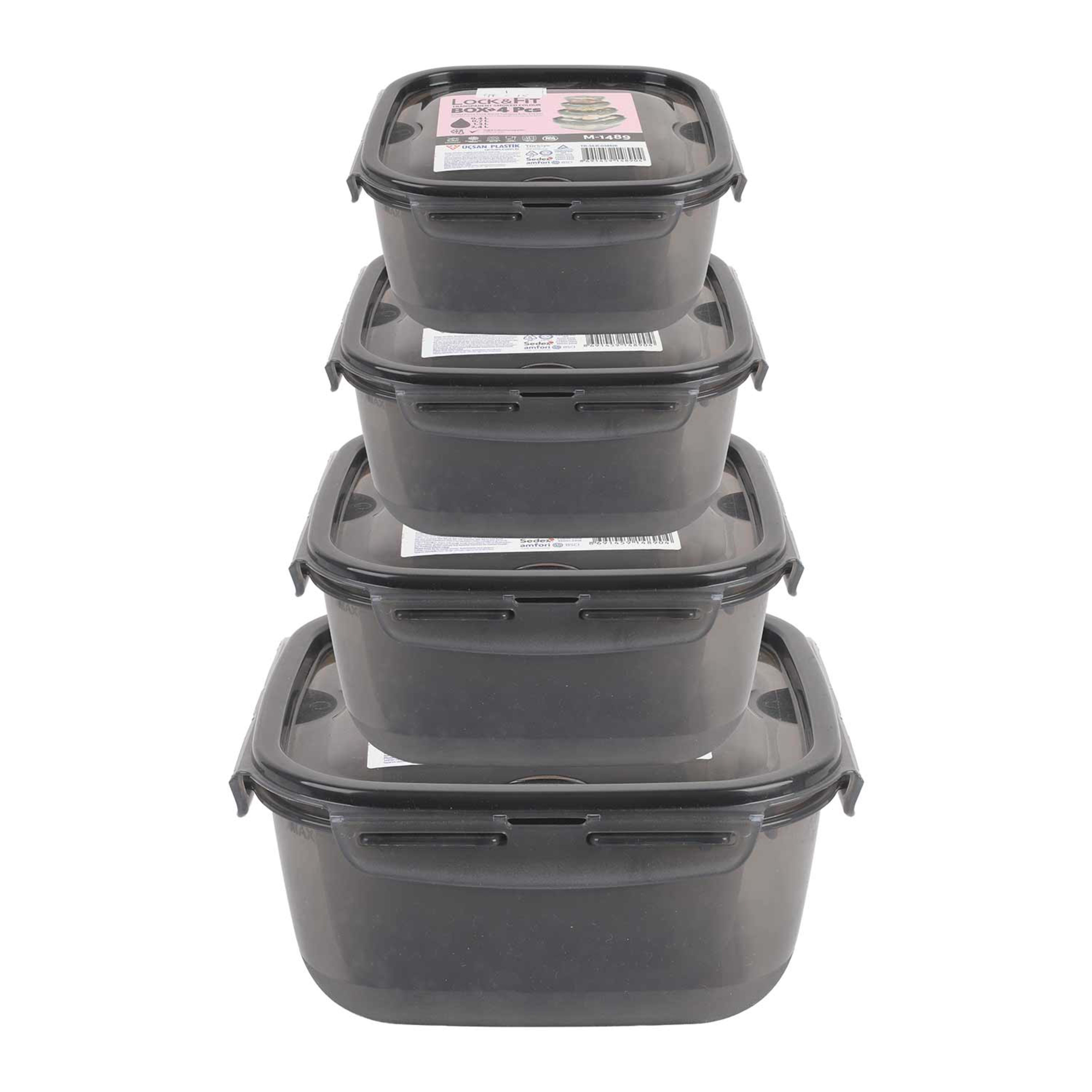 Ucsan Lock & Fit Food Saver Box 4pcs Set M-1489