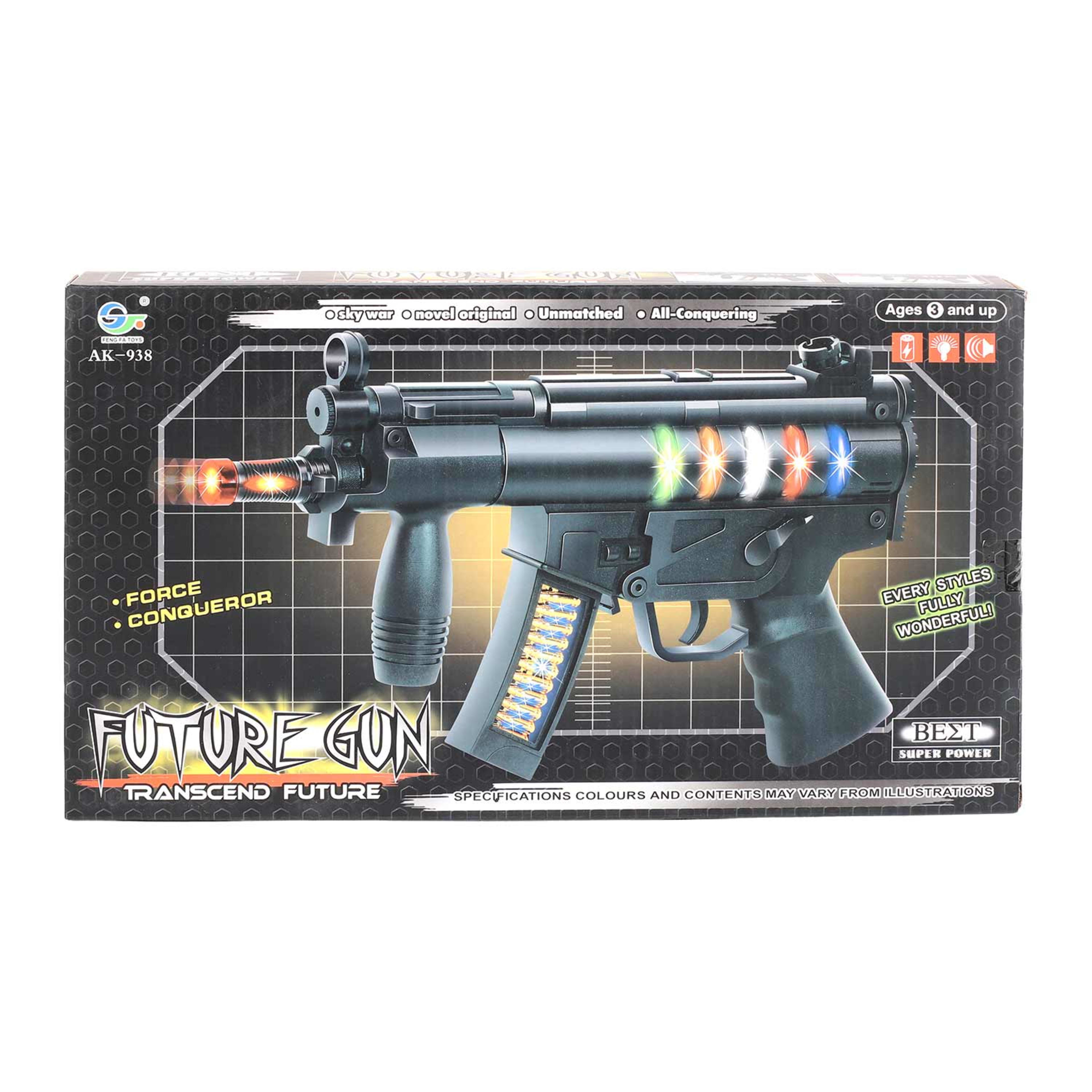 Fengfa Toys B/o Gun with Light & Sound Ak-938