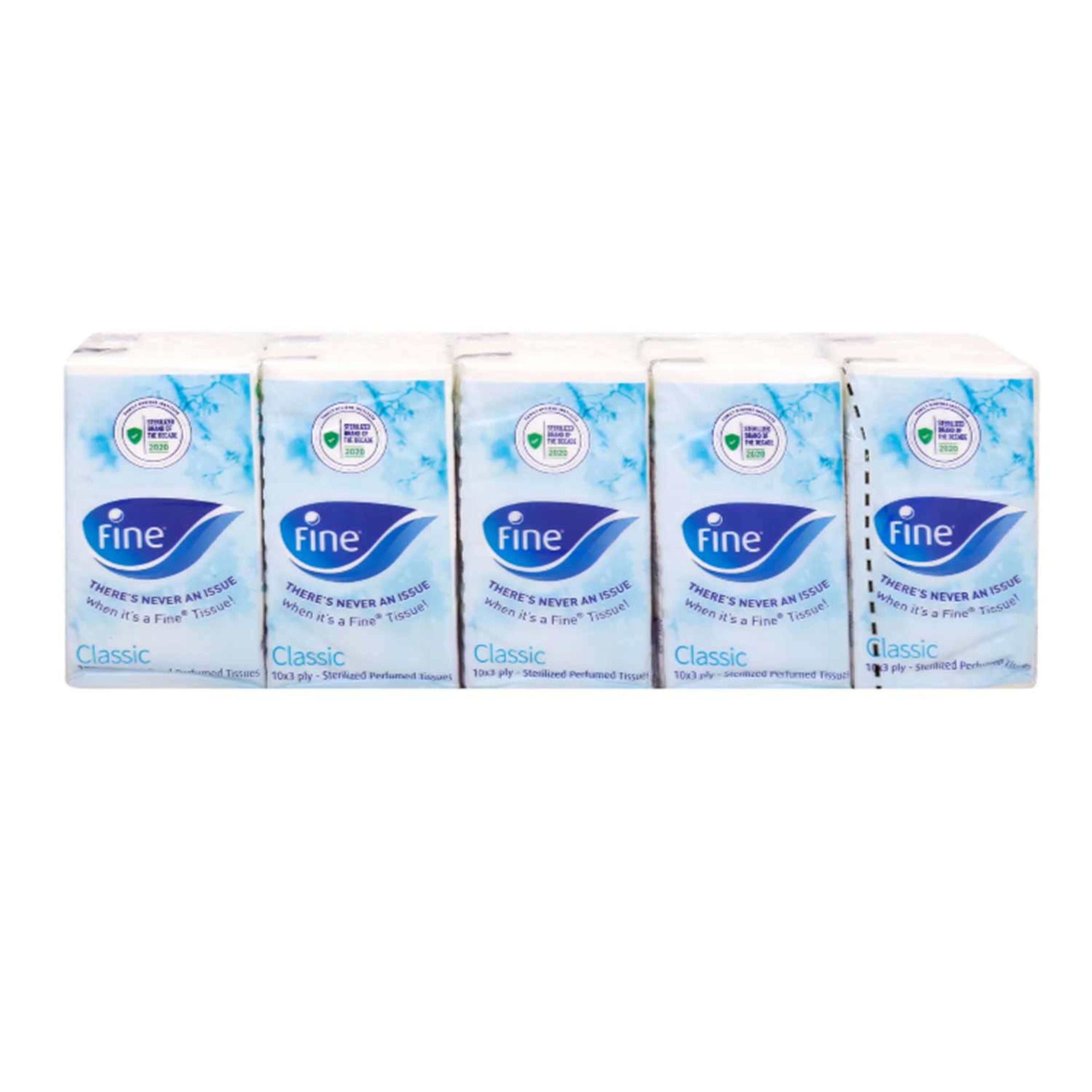 Fine Classic Sterilized Perfumed Pocket Tissues 3plyx10pcs