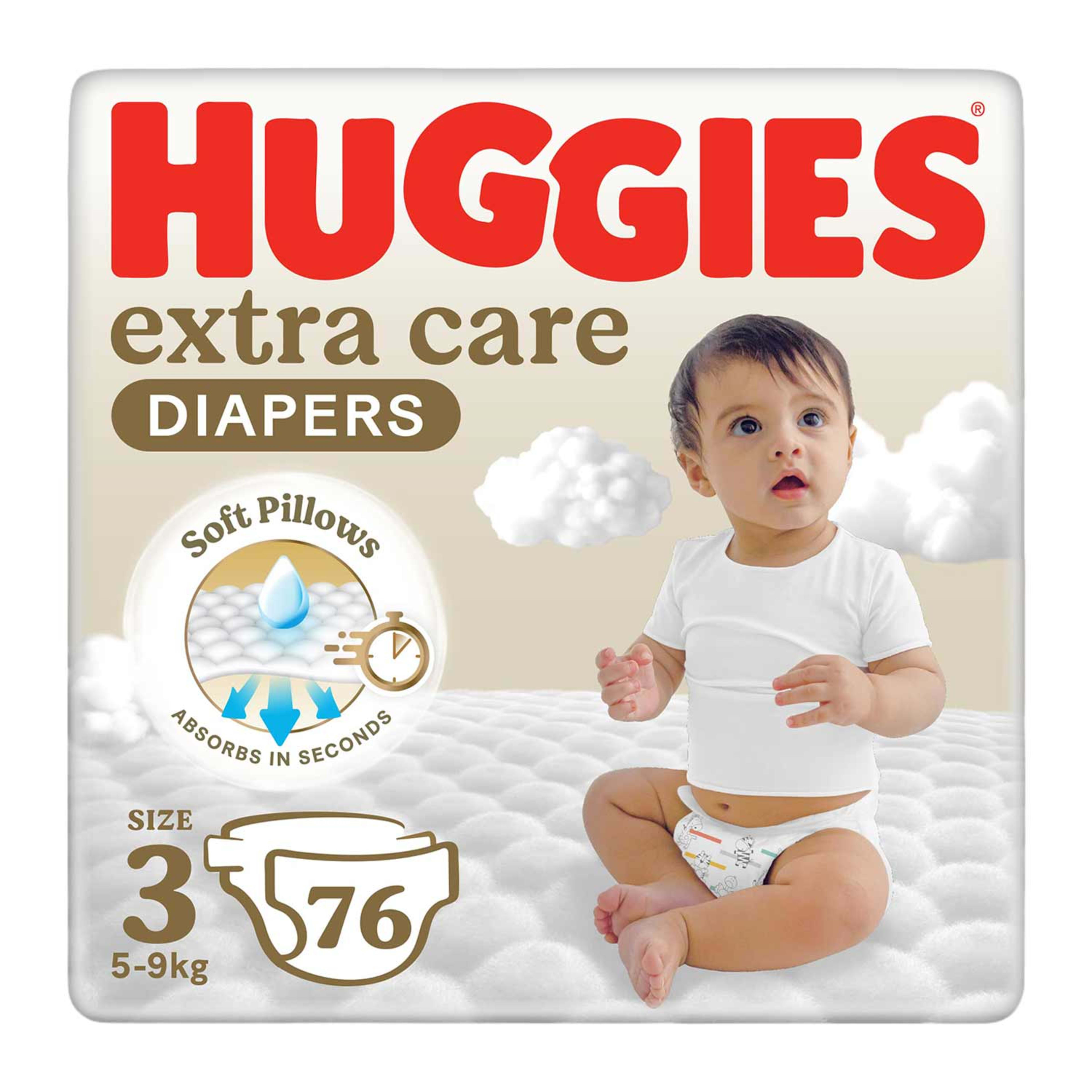 Huggies Extra Care Diapers Size-3 76pcs Promo