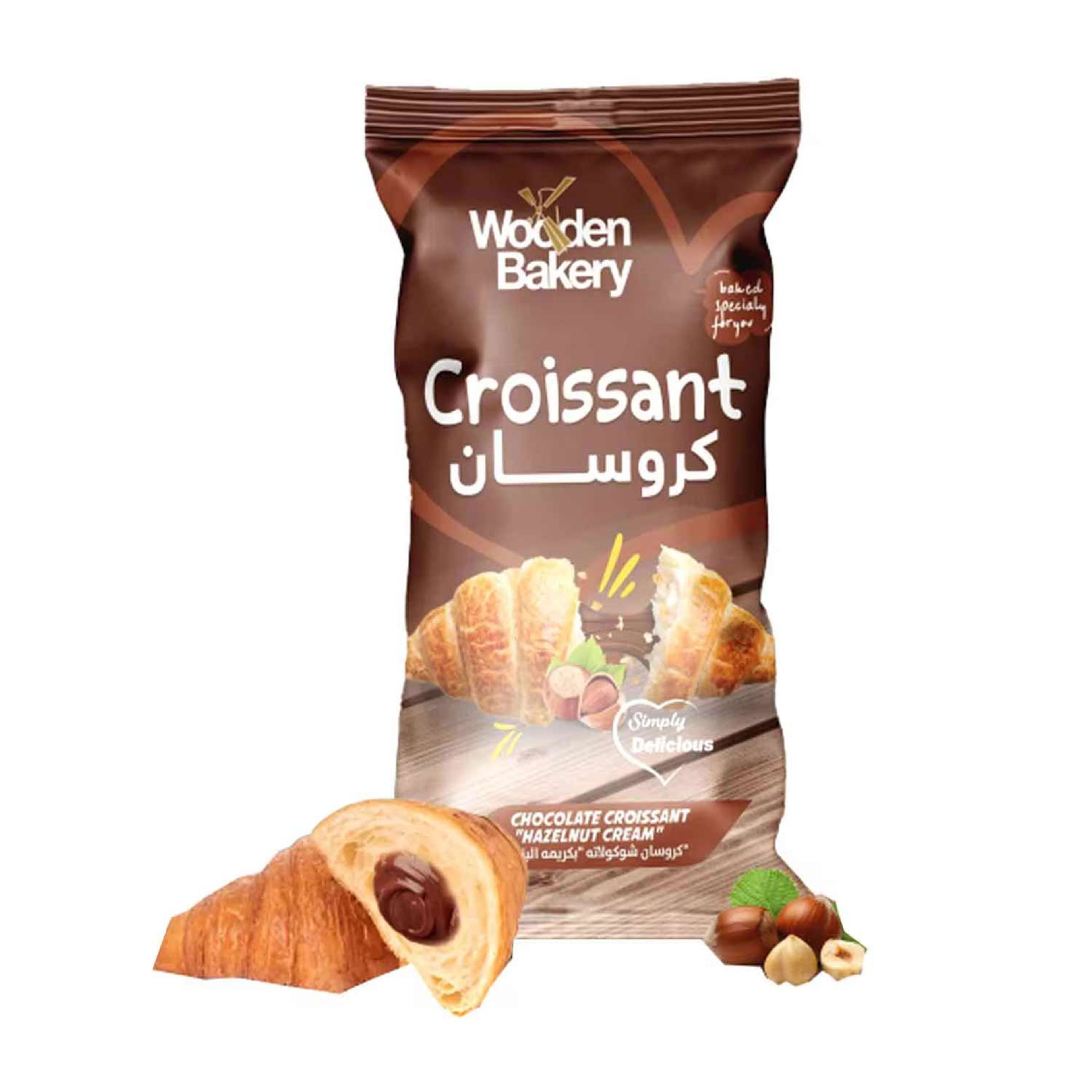 Wooden Bakery Chocolate Croisssant Hazelnut Cream 60gm