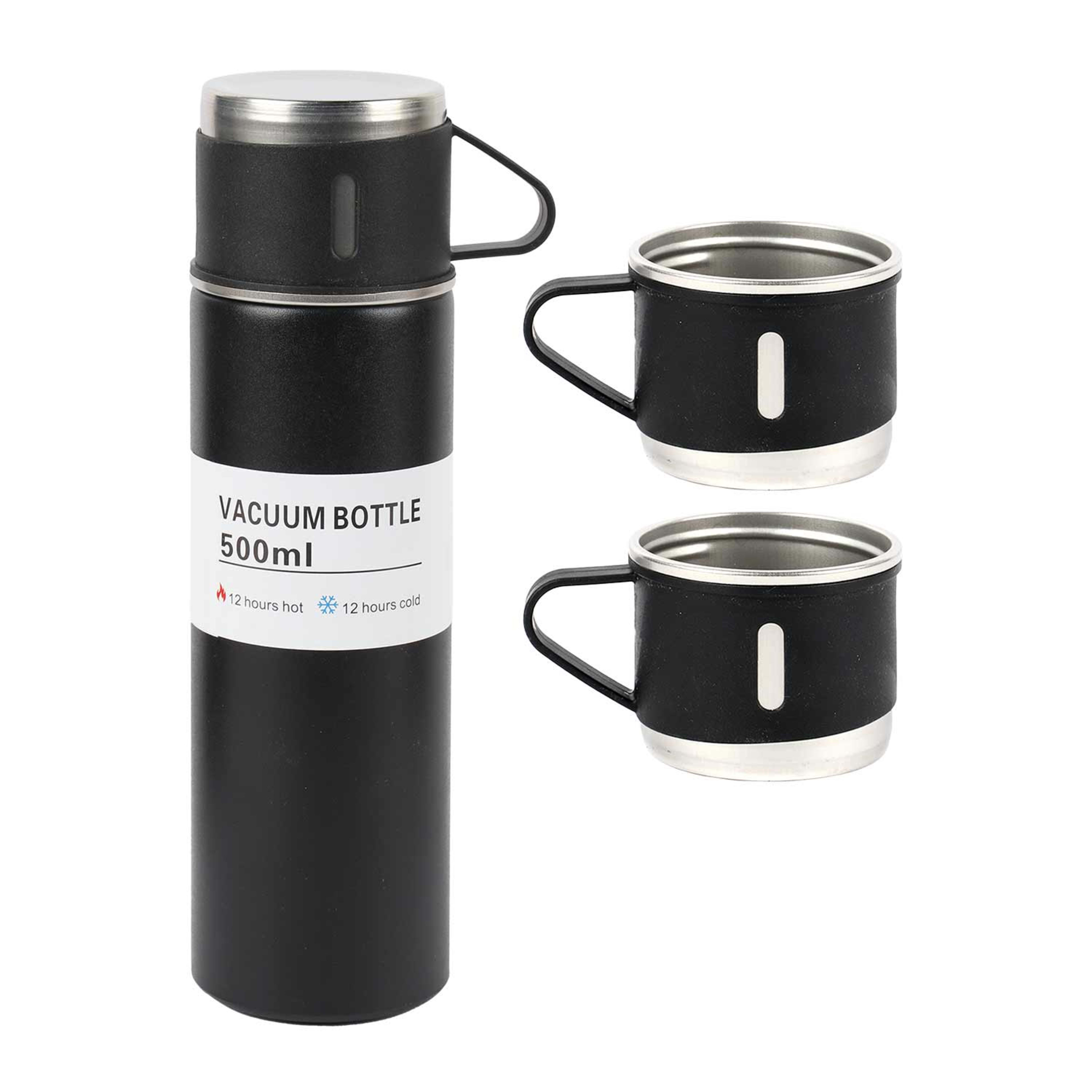 Green Point Vacuum Bottle 500ml with 2 Cups Gpvb-118