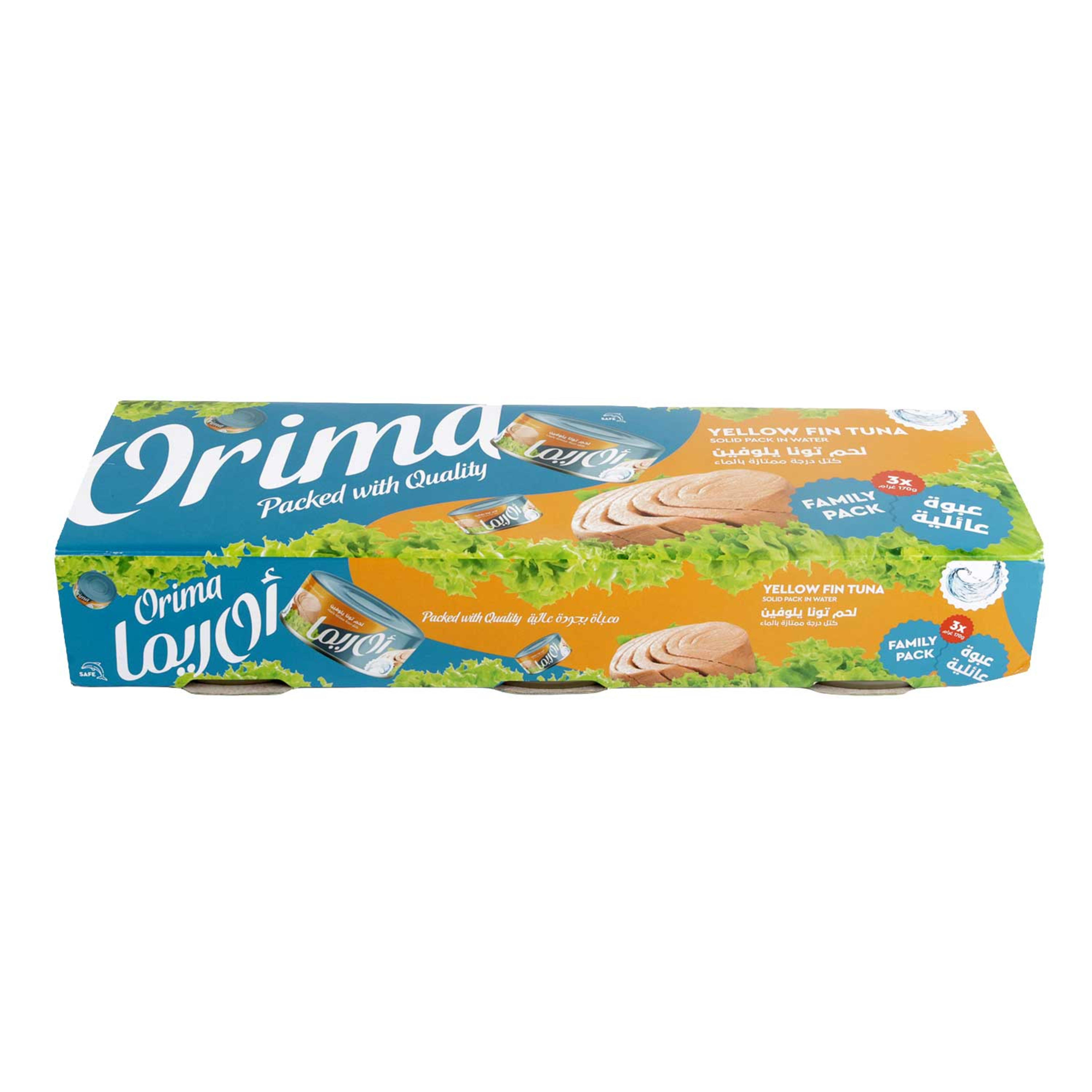 Orima Yellow Fin Tuna in Water 3sx170gm Family Pack