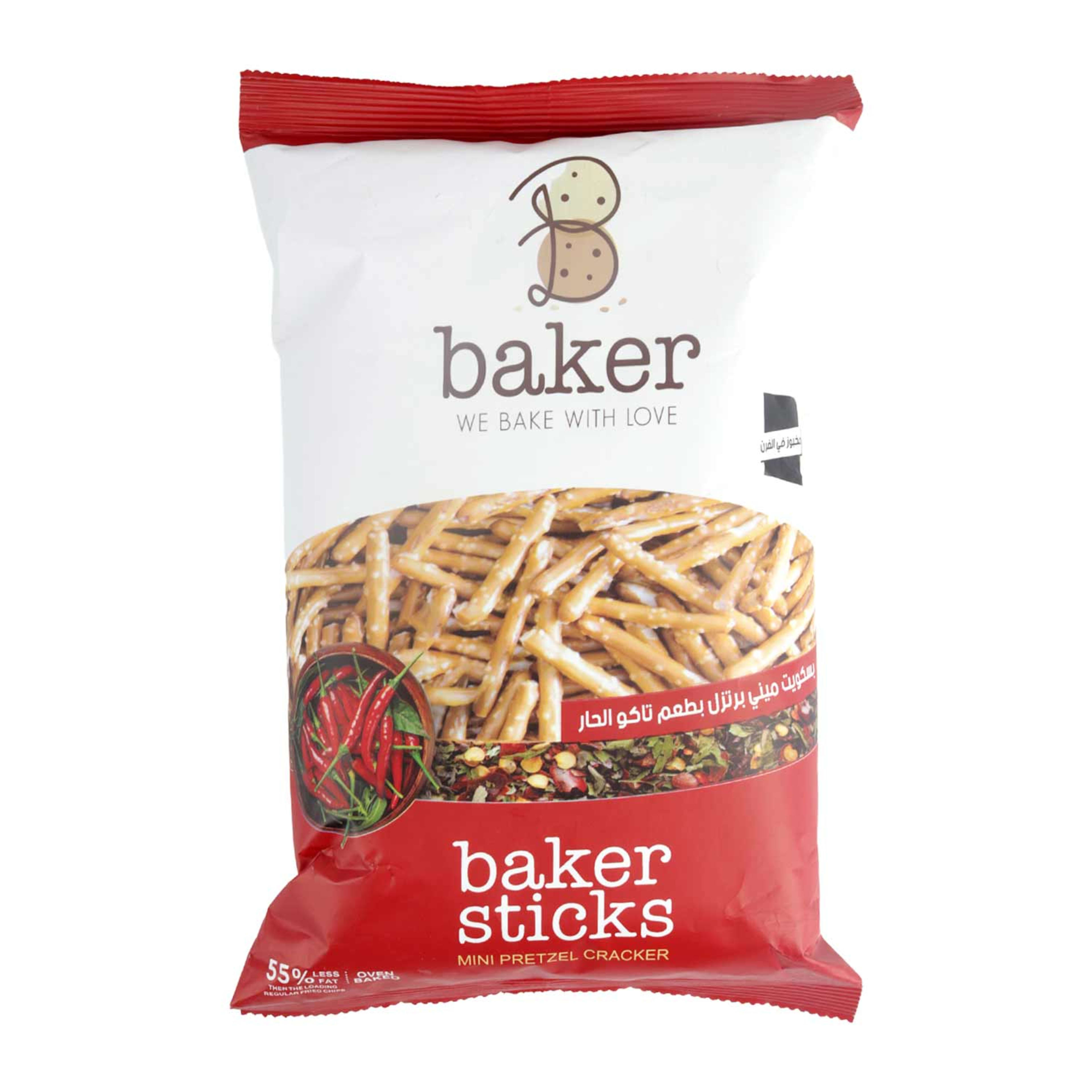 Baker Mini Pretzel Cracker with Taco Flavor 250gm