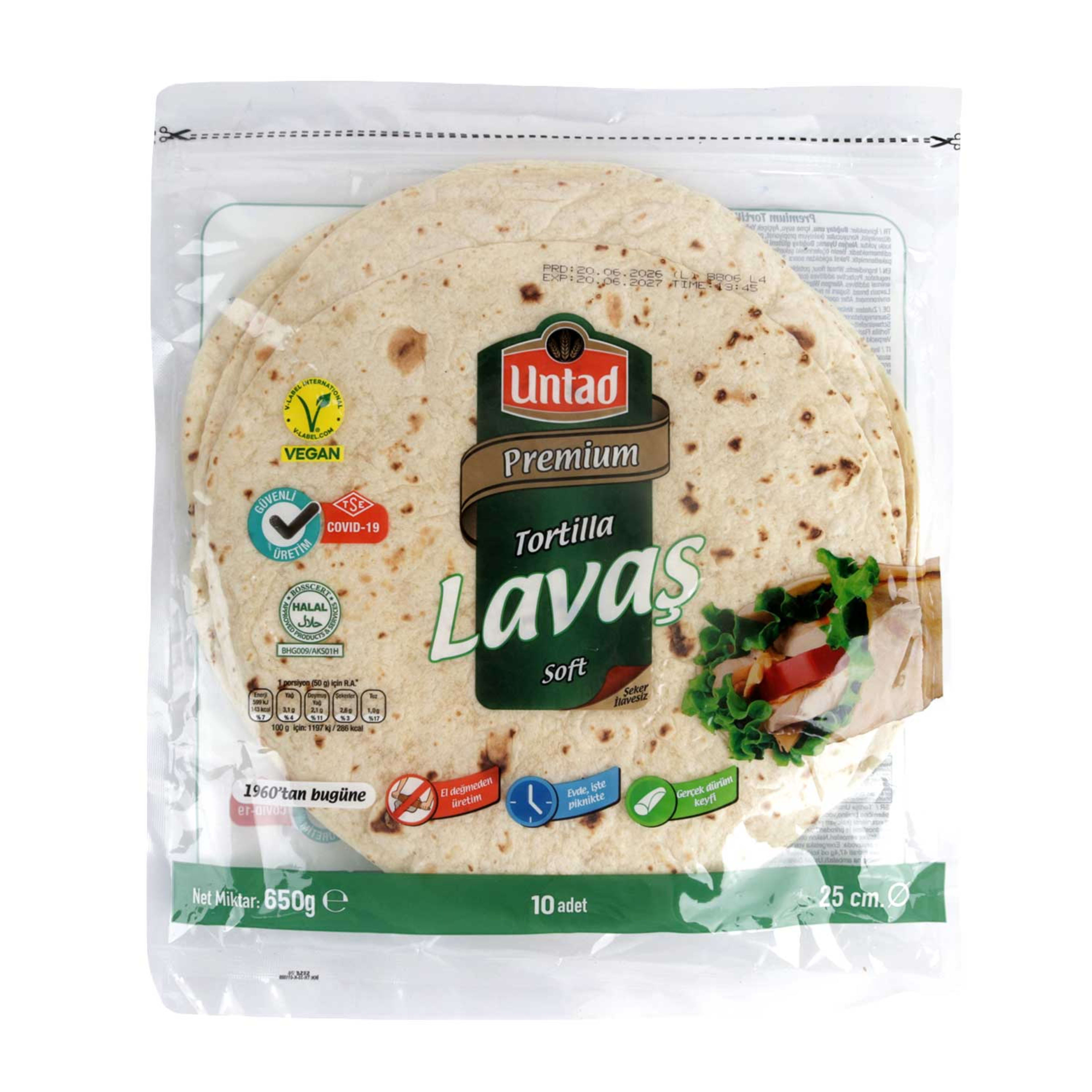 Untad Premium Lavas Tortilla 10pcs 650gm