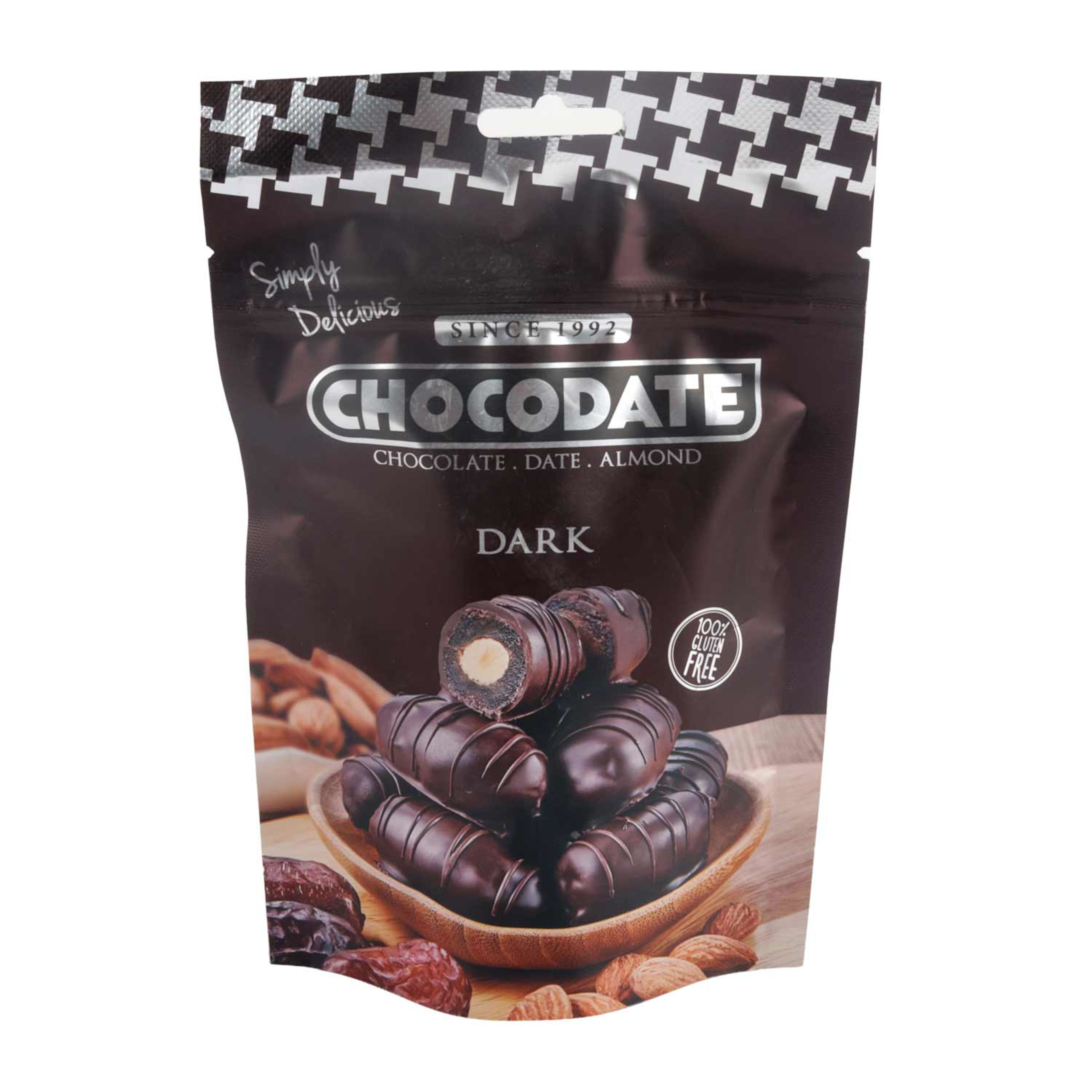 Chocodate Date Almond Dark Chocolate 90gm