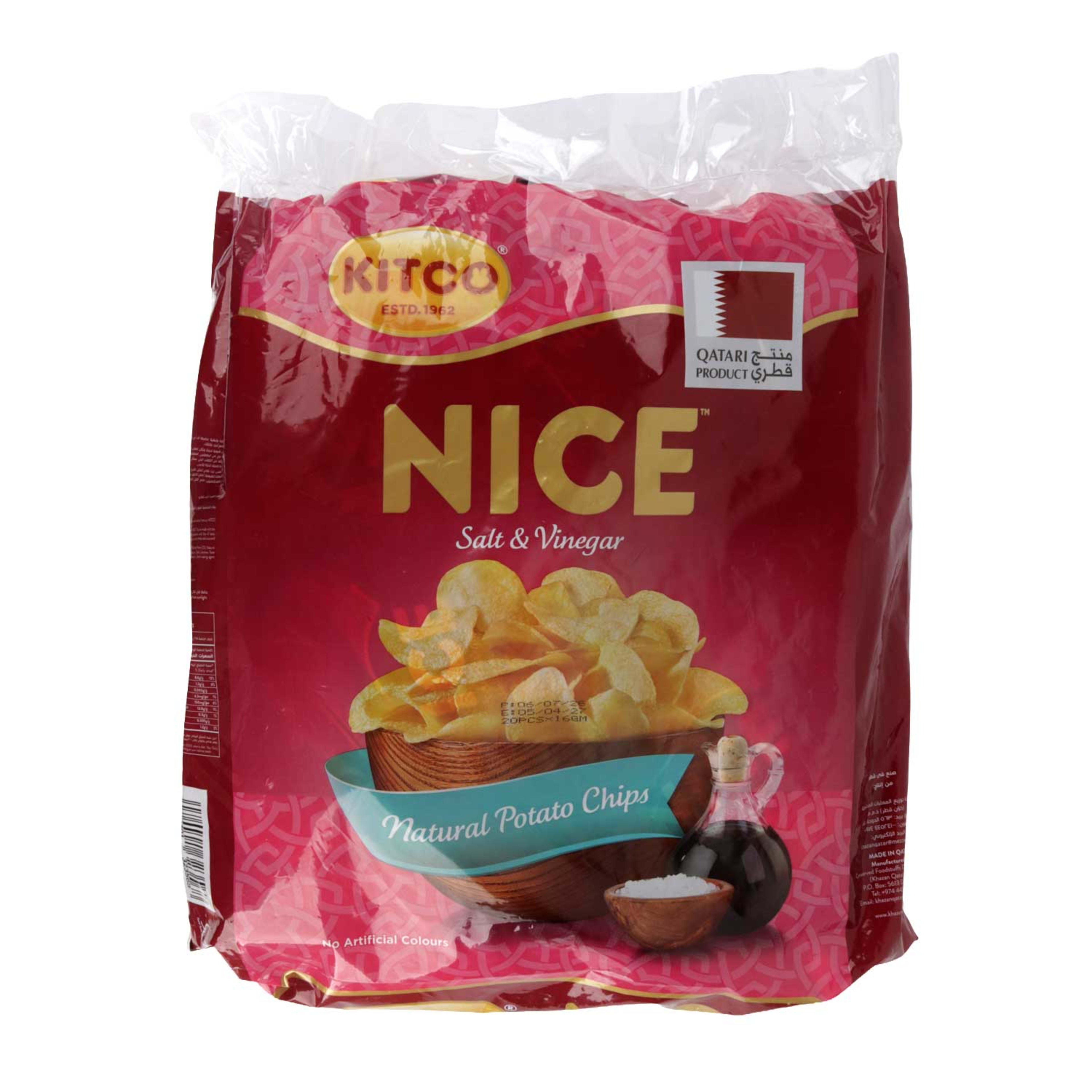 Kitco Nice Natural Potato Chips Salt& Vinegar 16gm