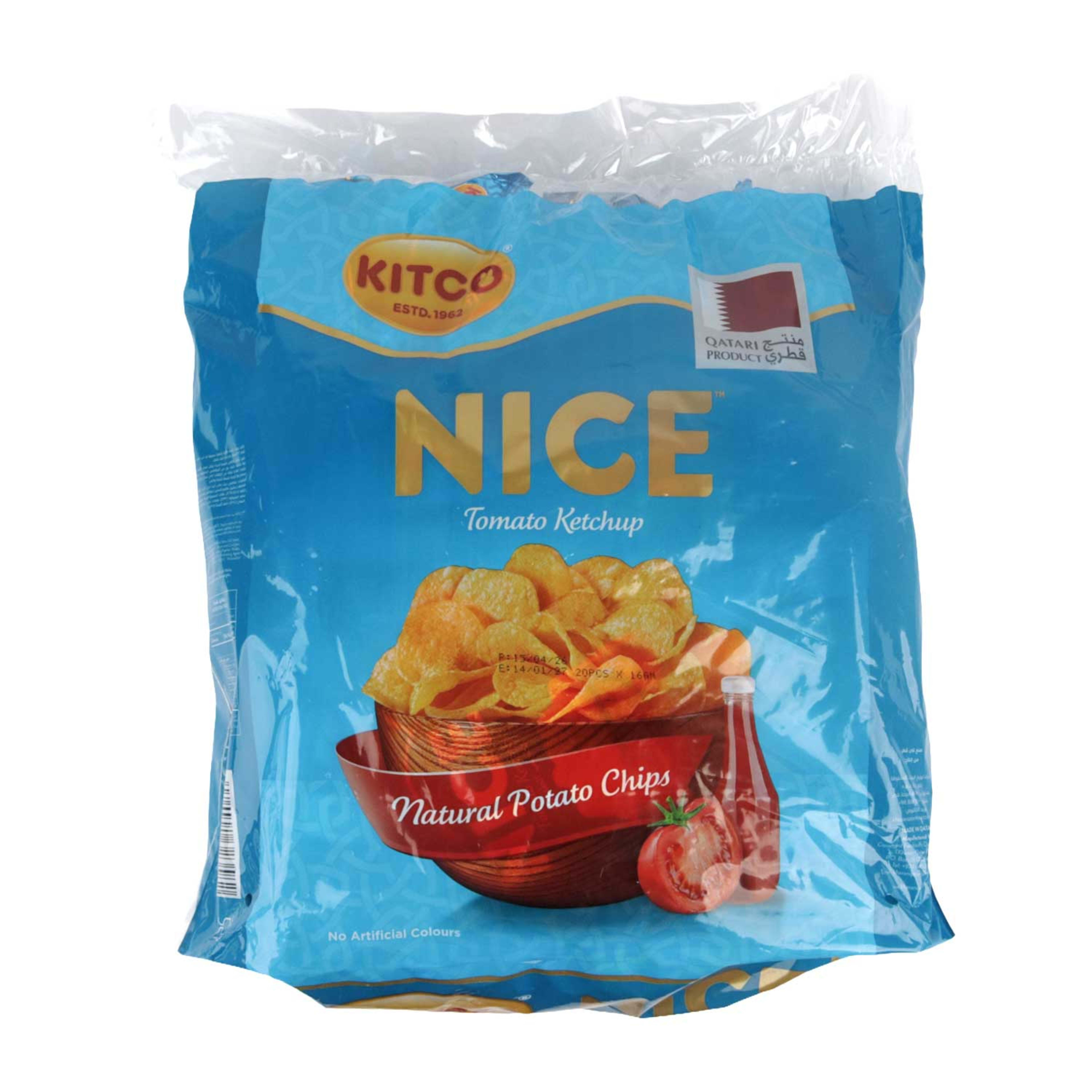 Kitco Nice Natural Potato Chips Tomato Ketchup 16gm