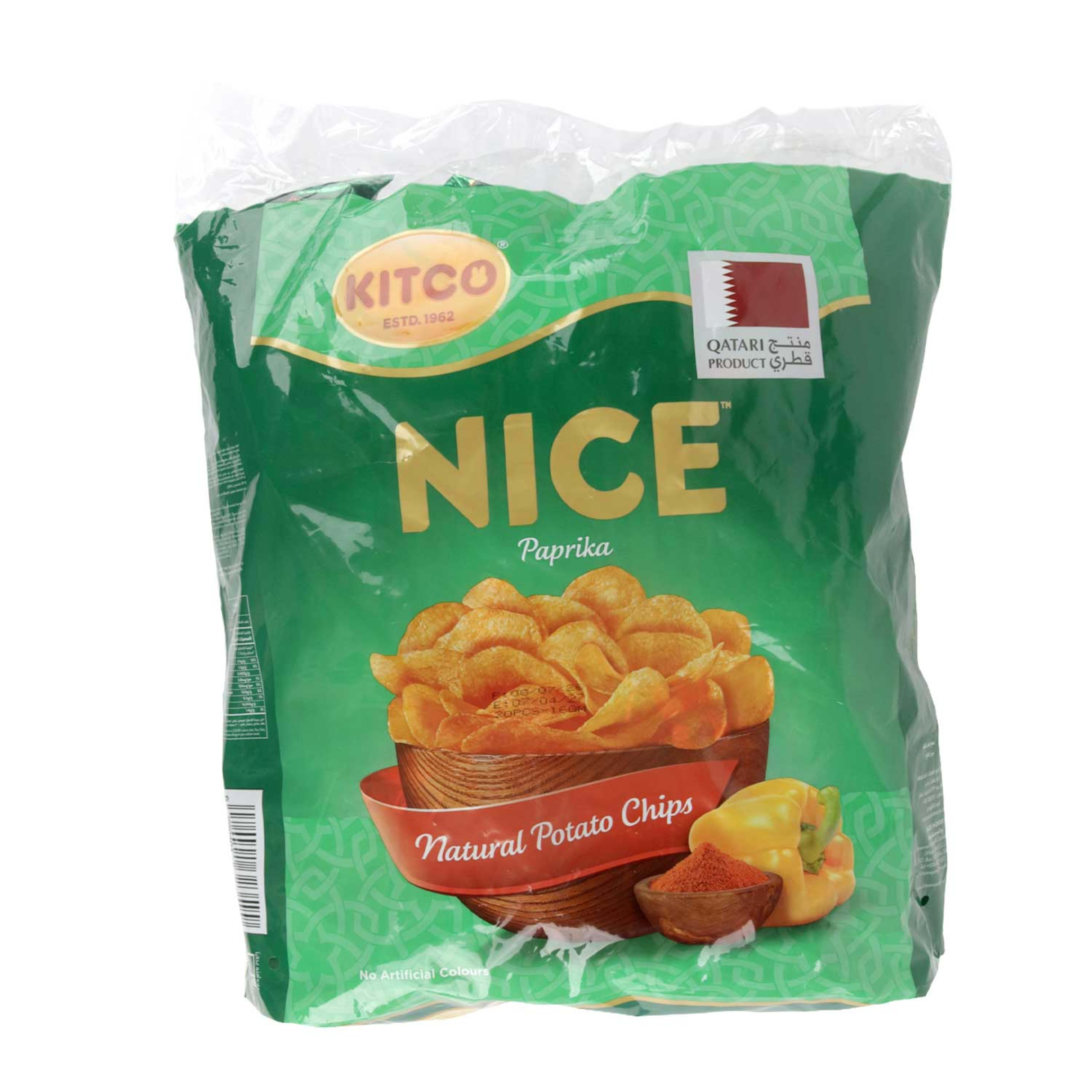 Kitco Nice Natural Potato Chips Paprika 16gm
