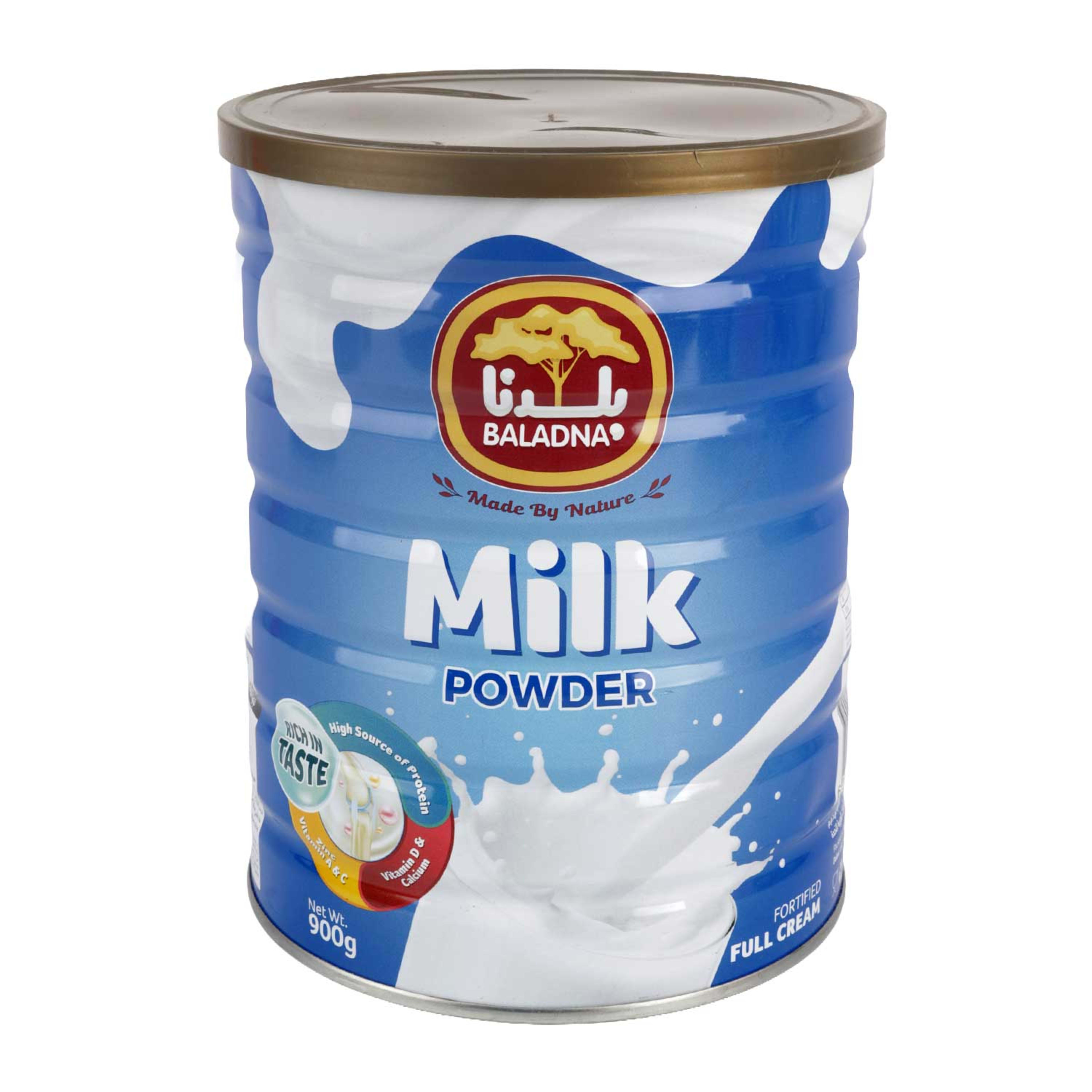 Baladna Fortified Full Cream Milk Powder Tin 900gm