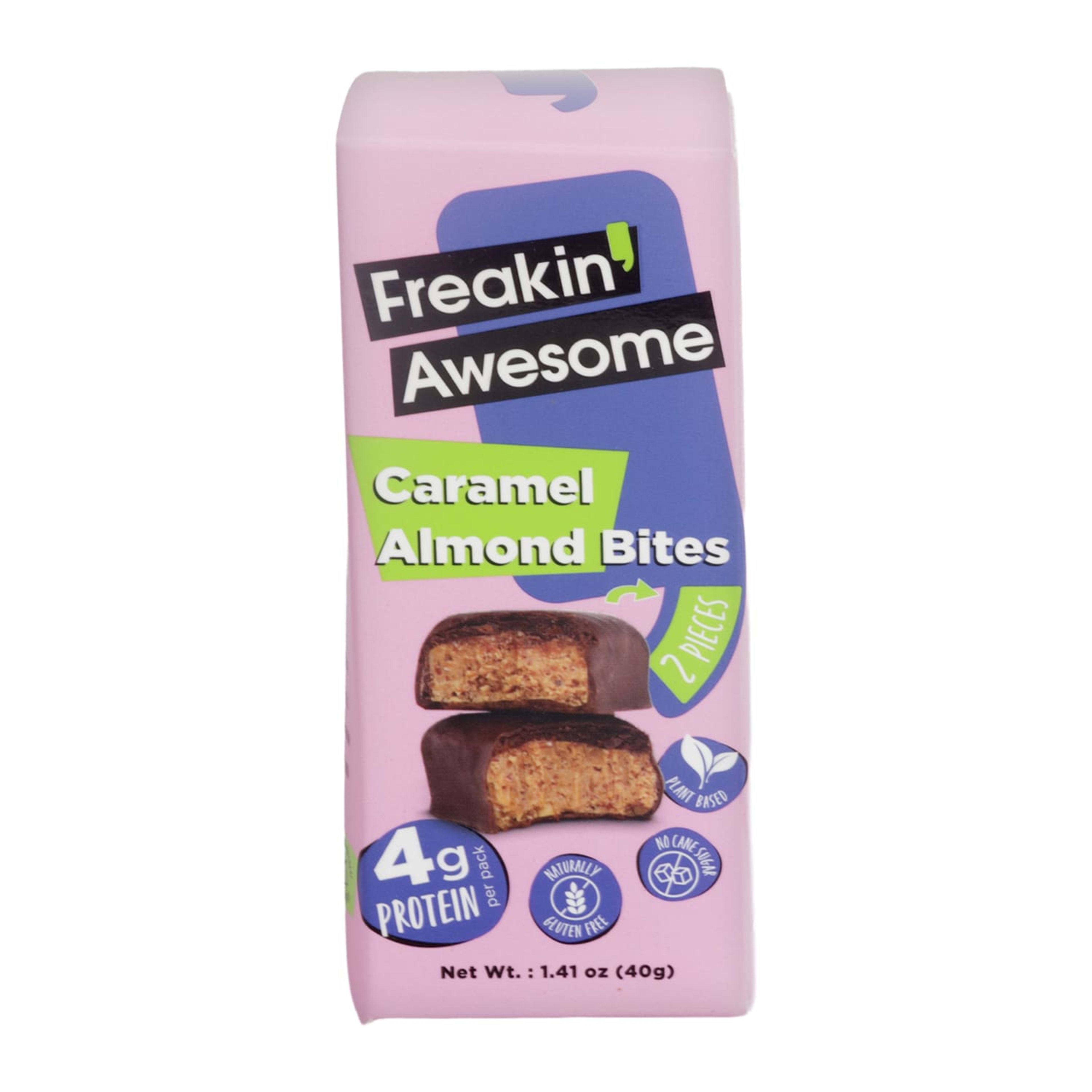 Freakin’ Awesome Protein Bites Caramel Almond 40gm