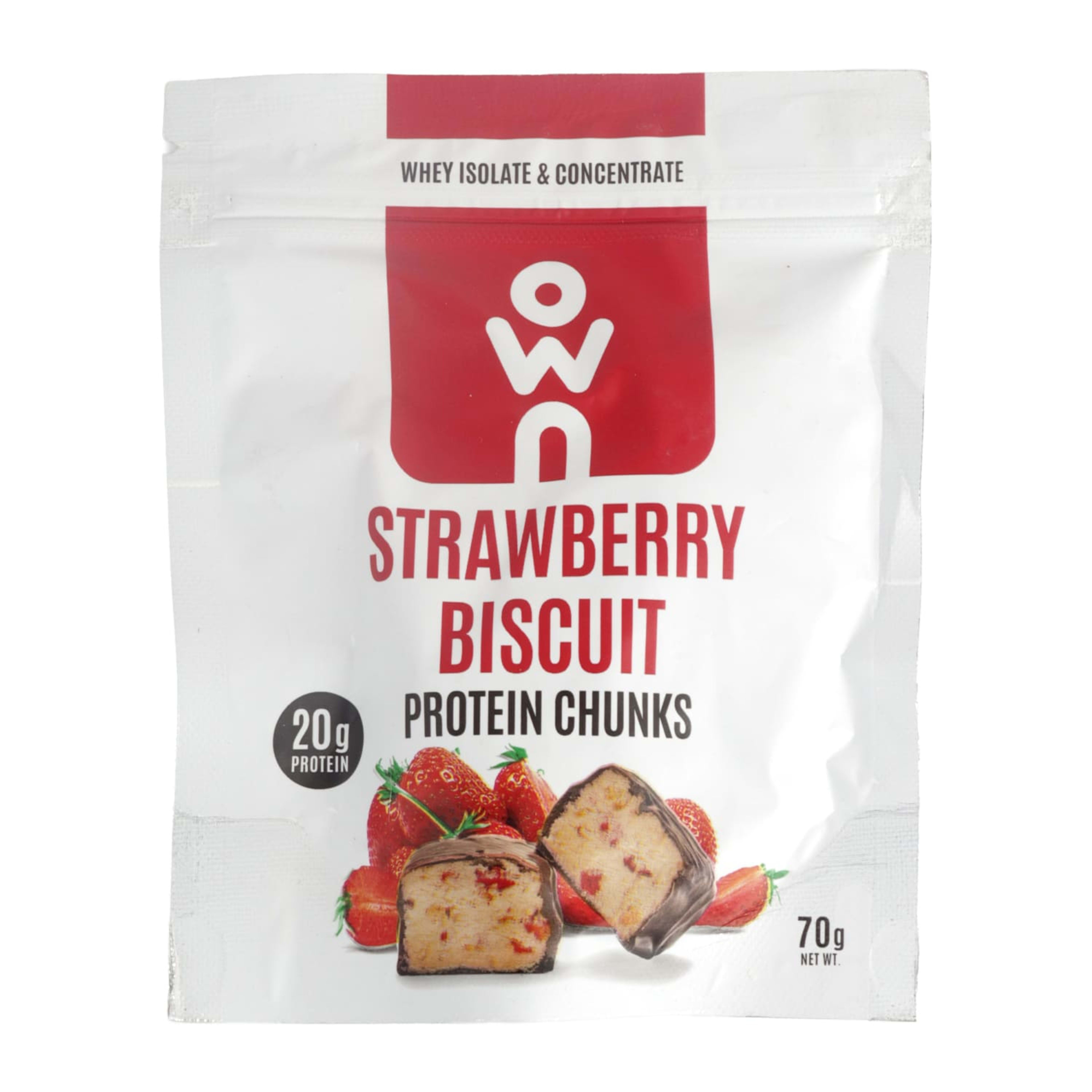 Own Strawberry Biscuit Protein Chunks 70gm