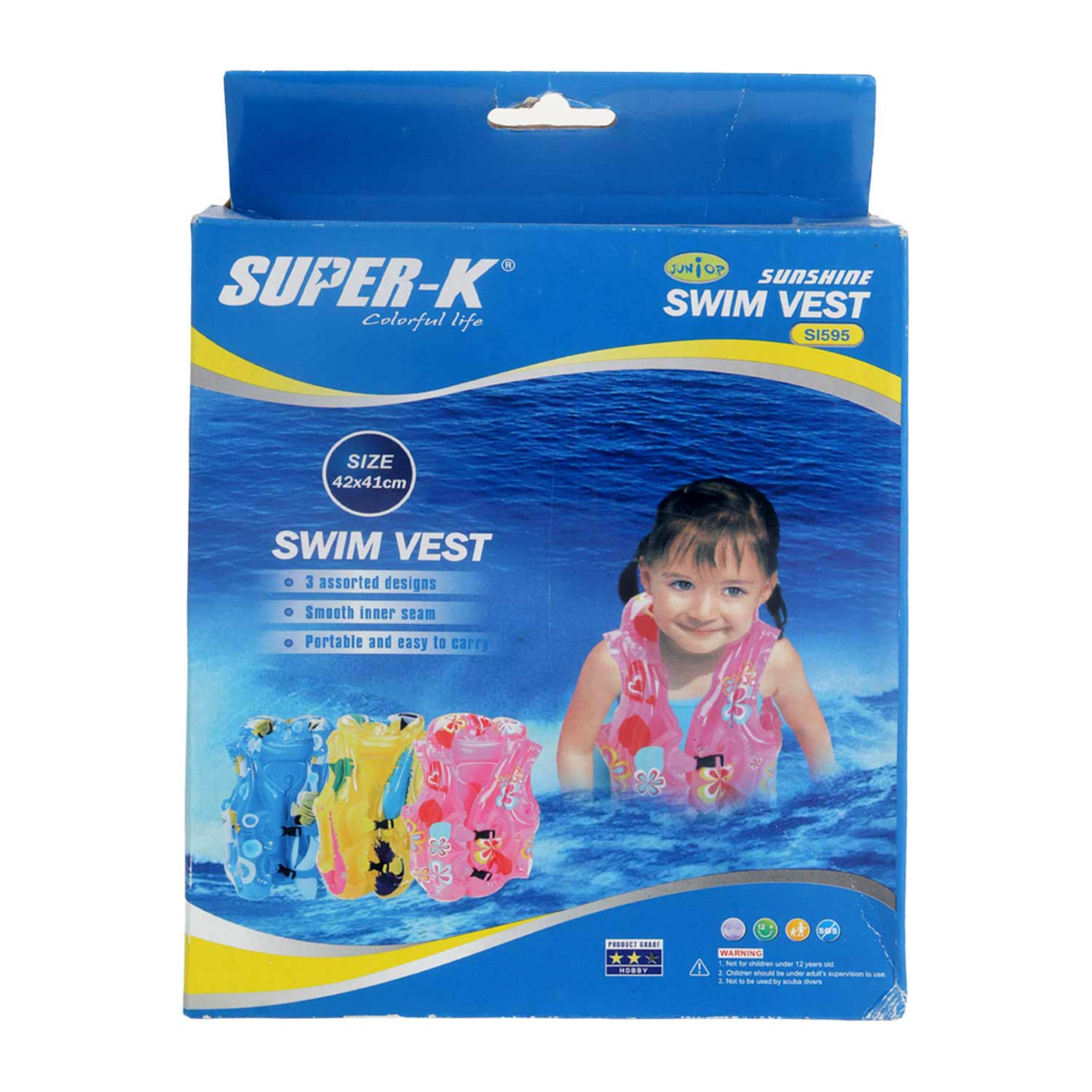 Super-k Sunshine Swim Vest 42x41cm Si595