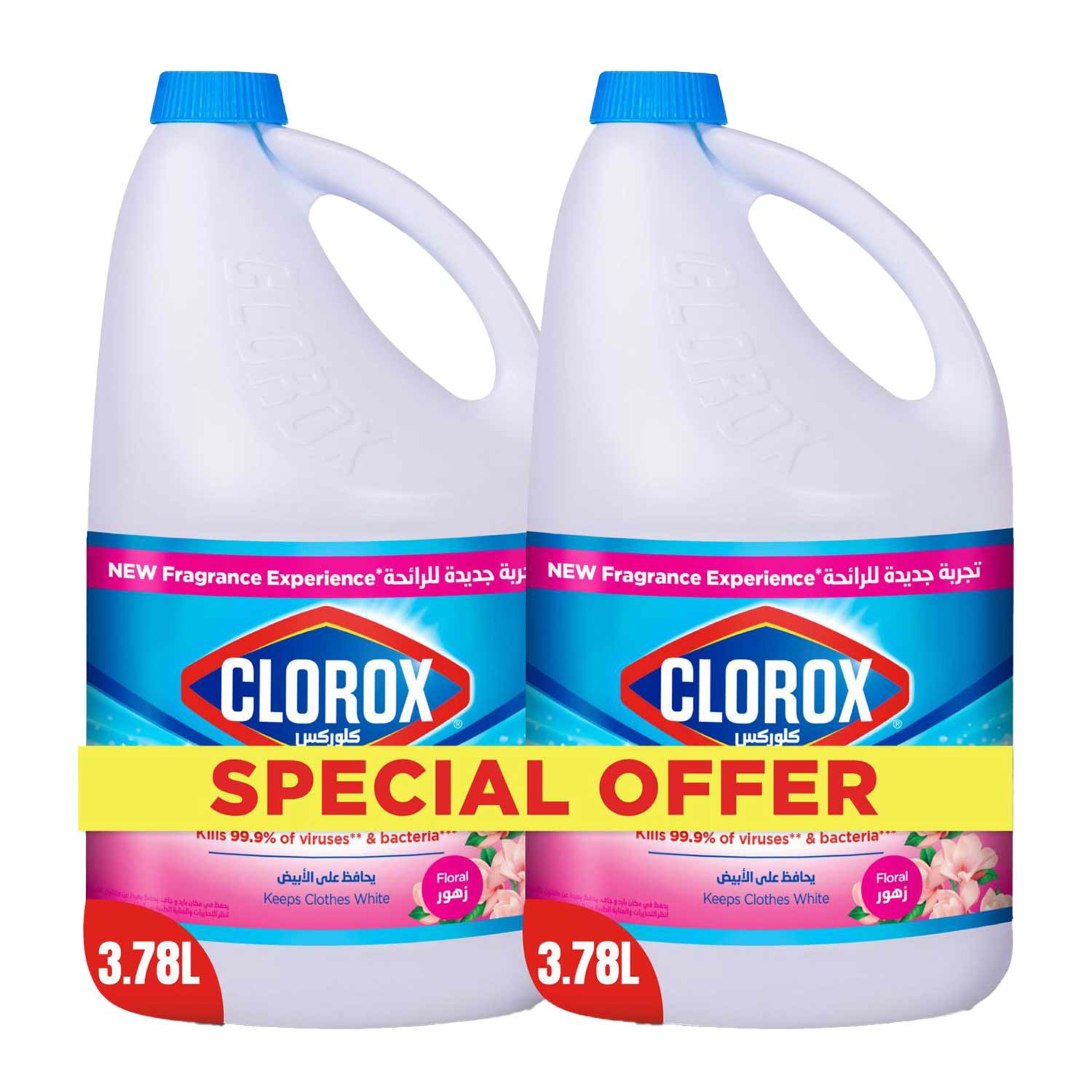 Clorox Bleach Floral Scent 2x3.78ltr Promo
