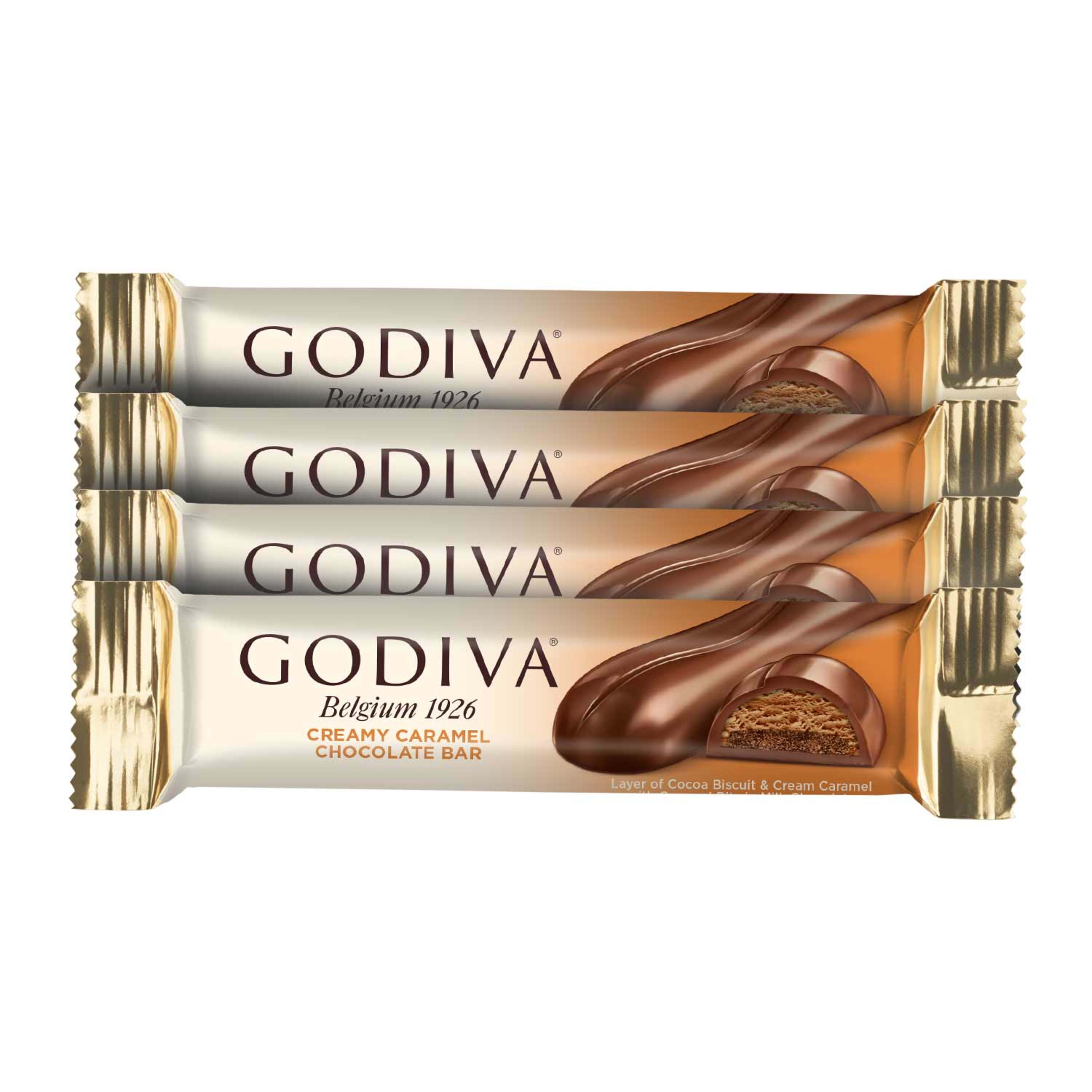 Godiva Creamy Caramel Chocolate Bar 4x35gm