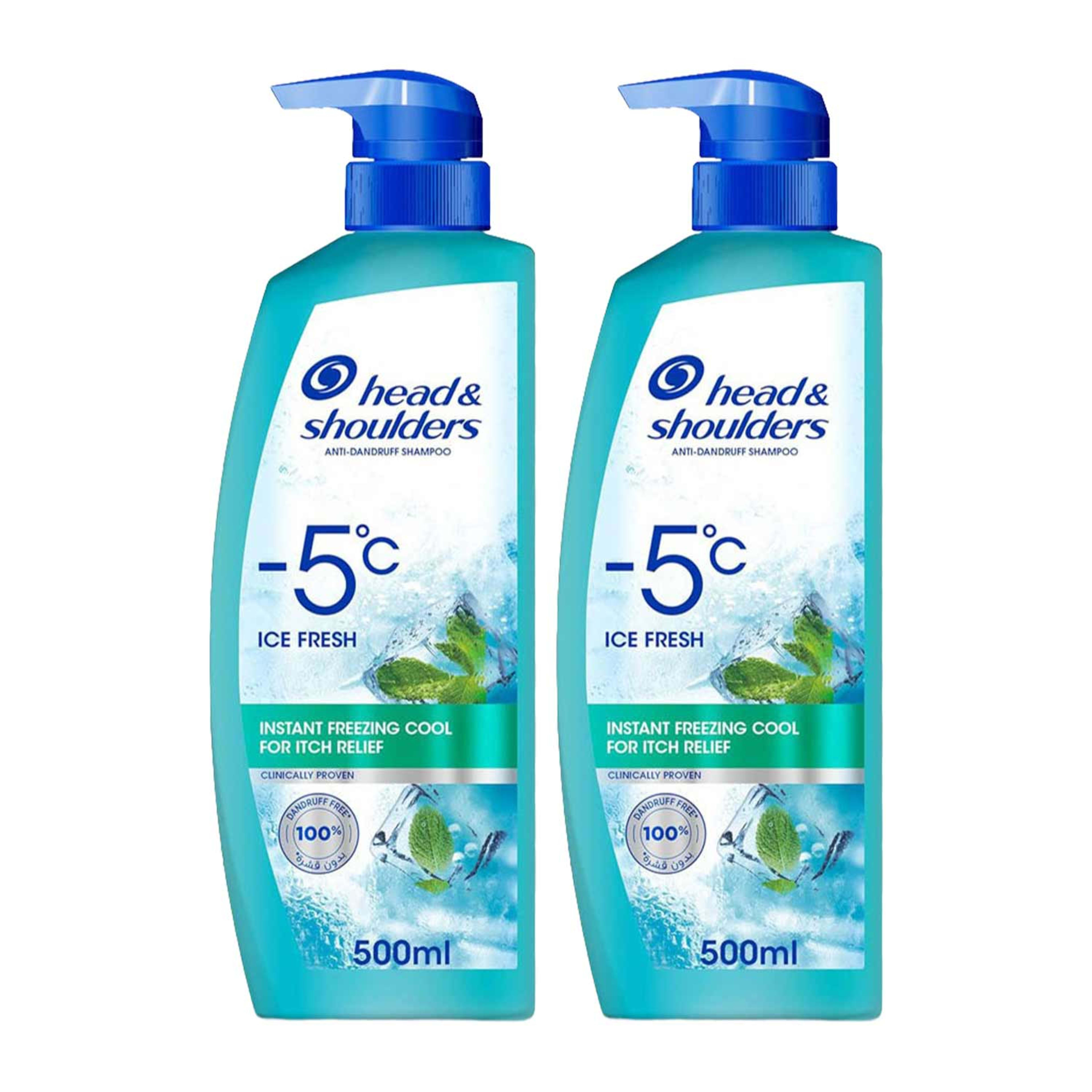 Head & Shoulders -5°c Ice Fresh Anti-danruff Shampoo 2x500ml