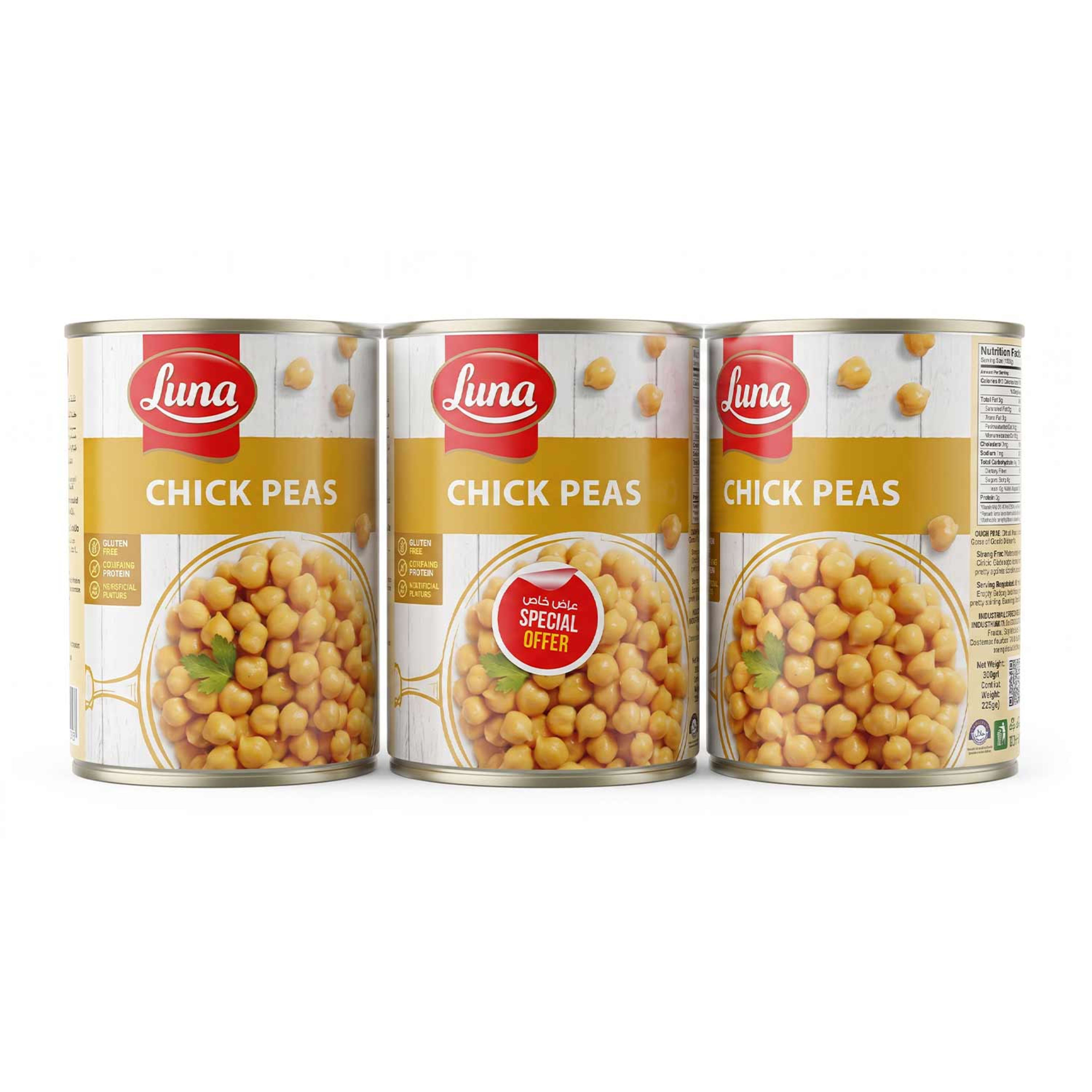 Luna Chick Peas 3x380gm Sp.offer