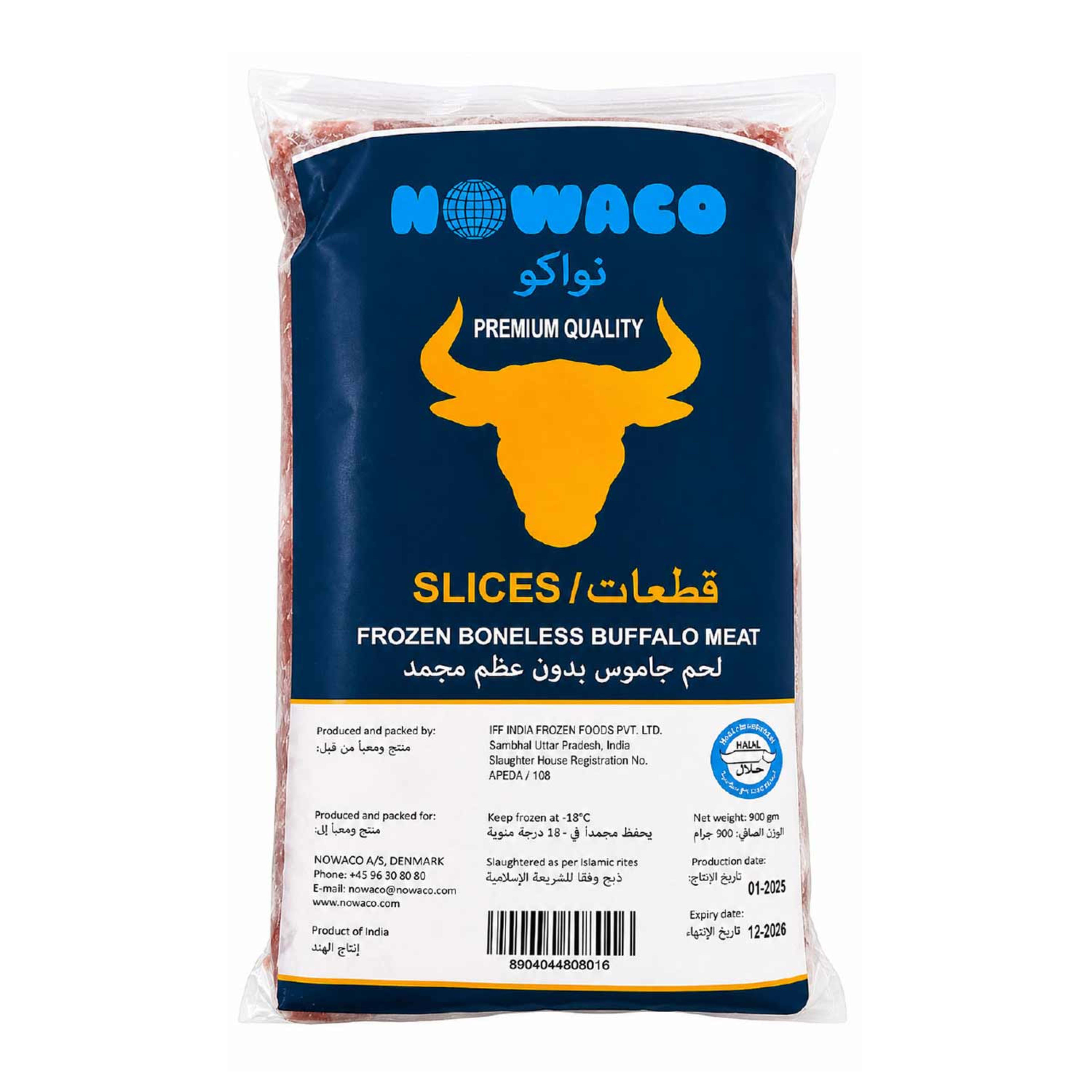 Nowaco Buffalo Meat Slices 900gm