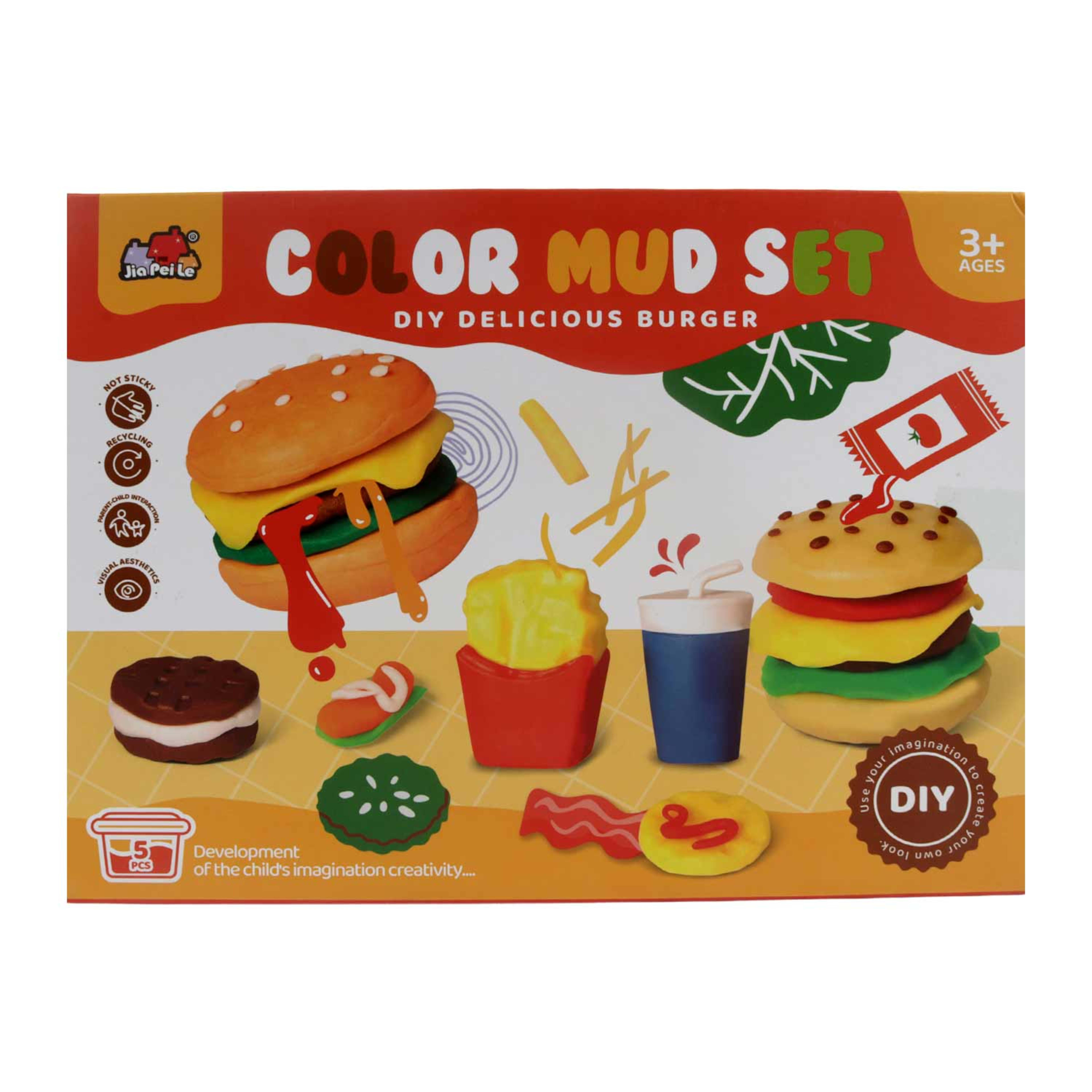 Jia Pei Le Delicious Burger Color Mud Set 5838-138