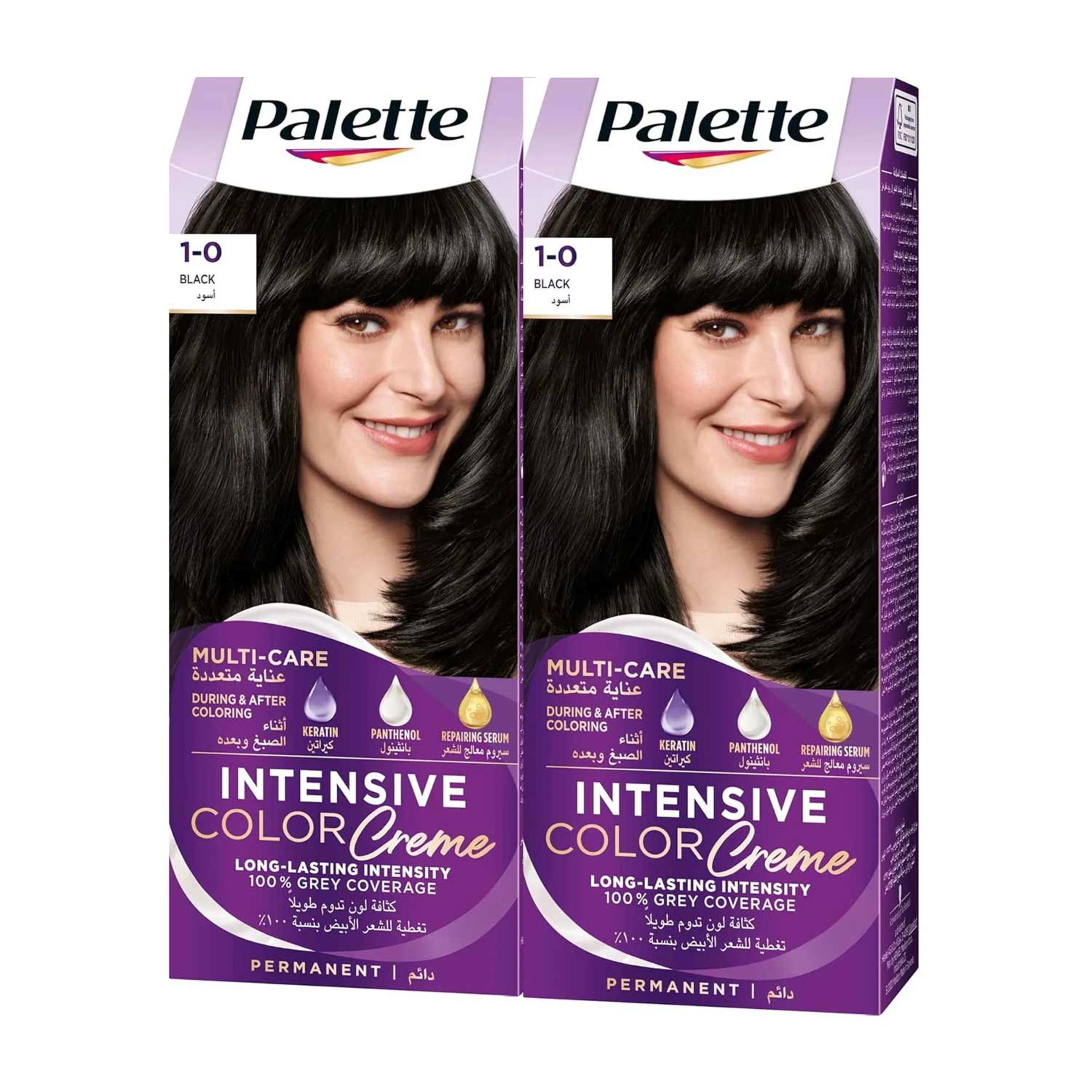 Palette Intensive Color Creme Black 1-0 2x110ml Promo