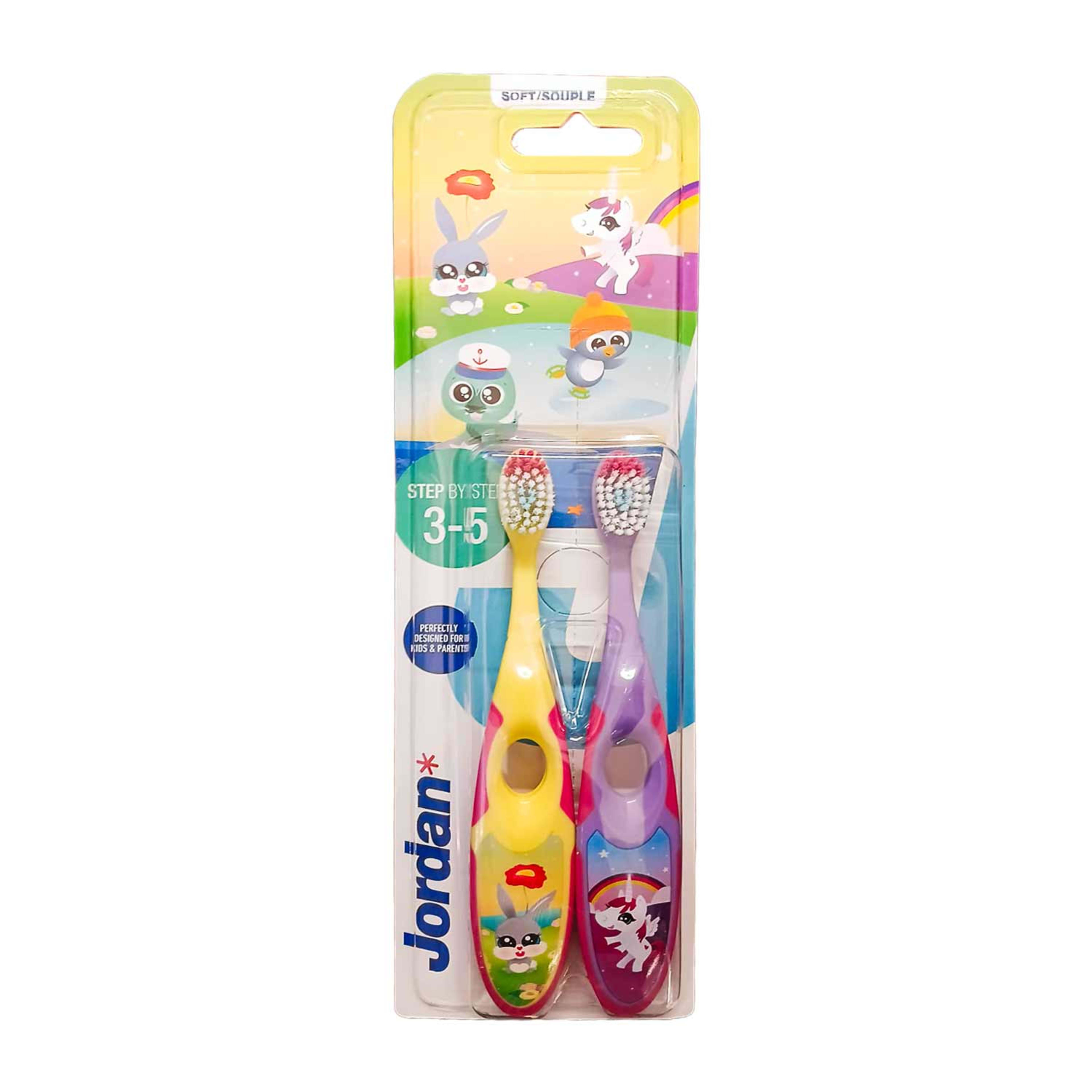 Jordan 3-5 Years Soft Toothbrush X2 Pkt
