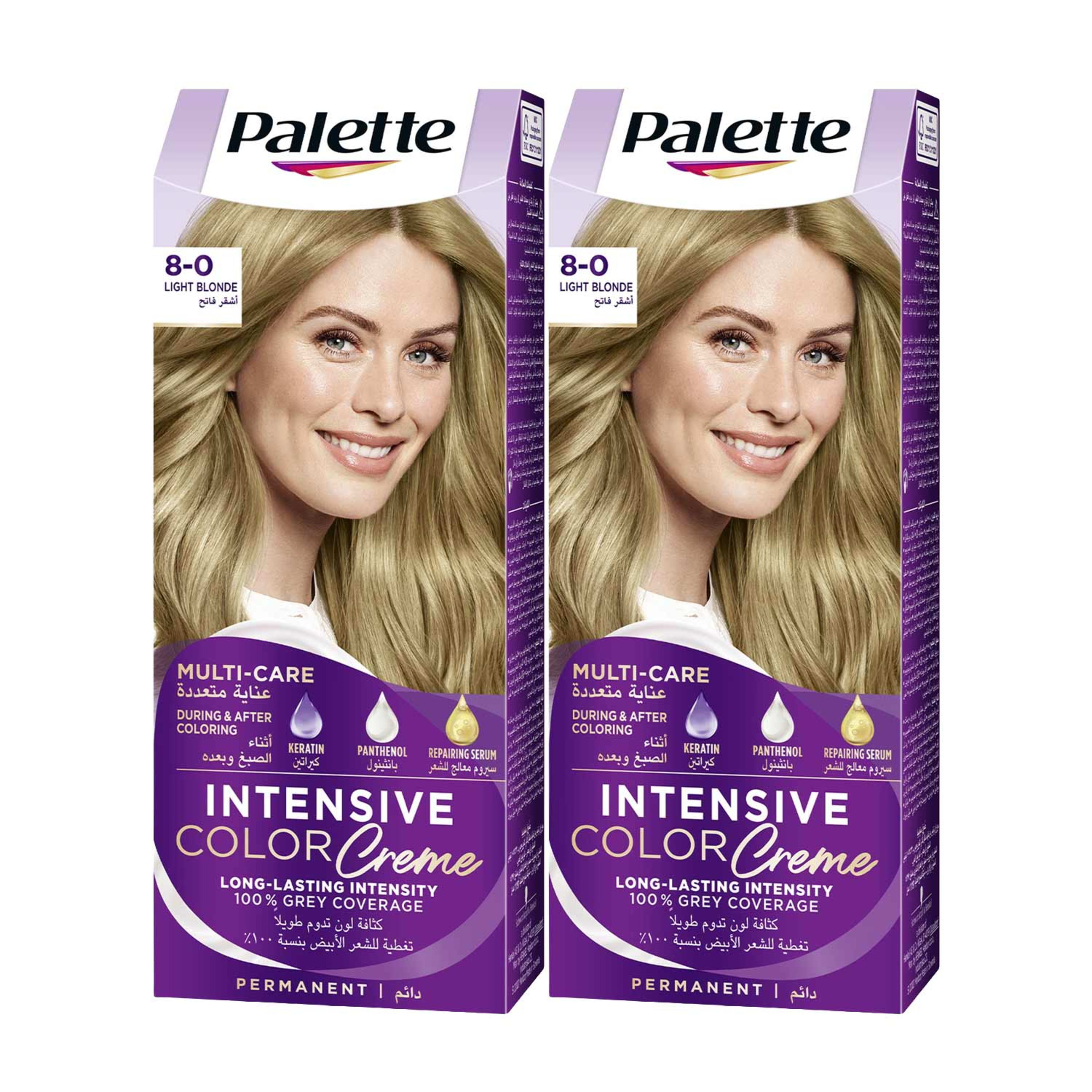 Palette Intensive Color Creme Light Blonde 8-0 2x110ml Promo